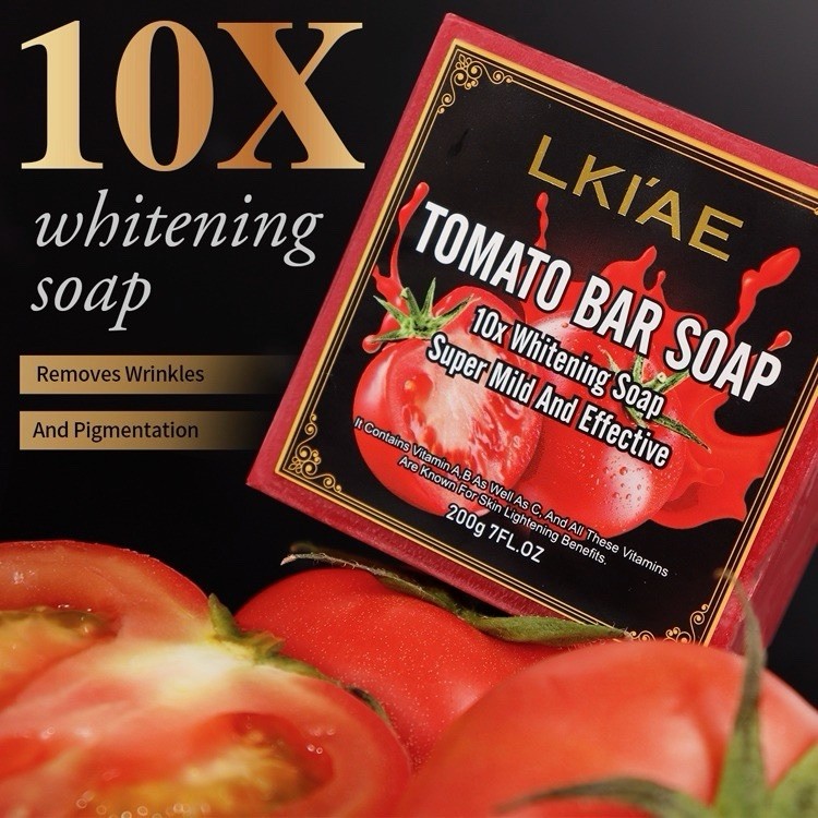 Rich Foam Herbal Tomato Soap 200g/7oz With Vegan & Vitamins A,B,C And E.