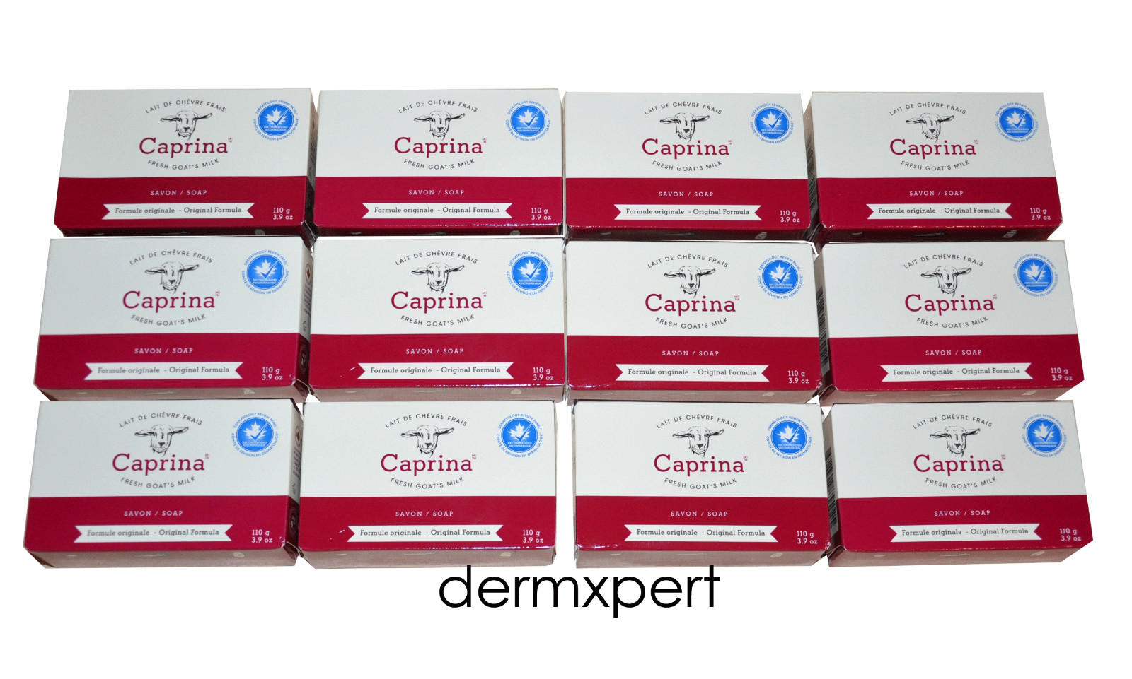 Caprina Fresh Goat’s Milk Soap Bar Original Formula 110g/3.9oz x 12 Pack -SEALED