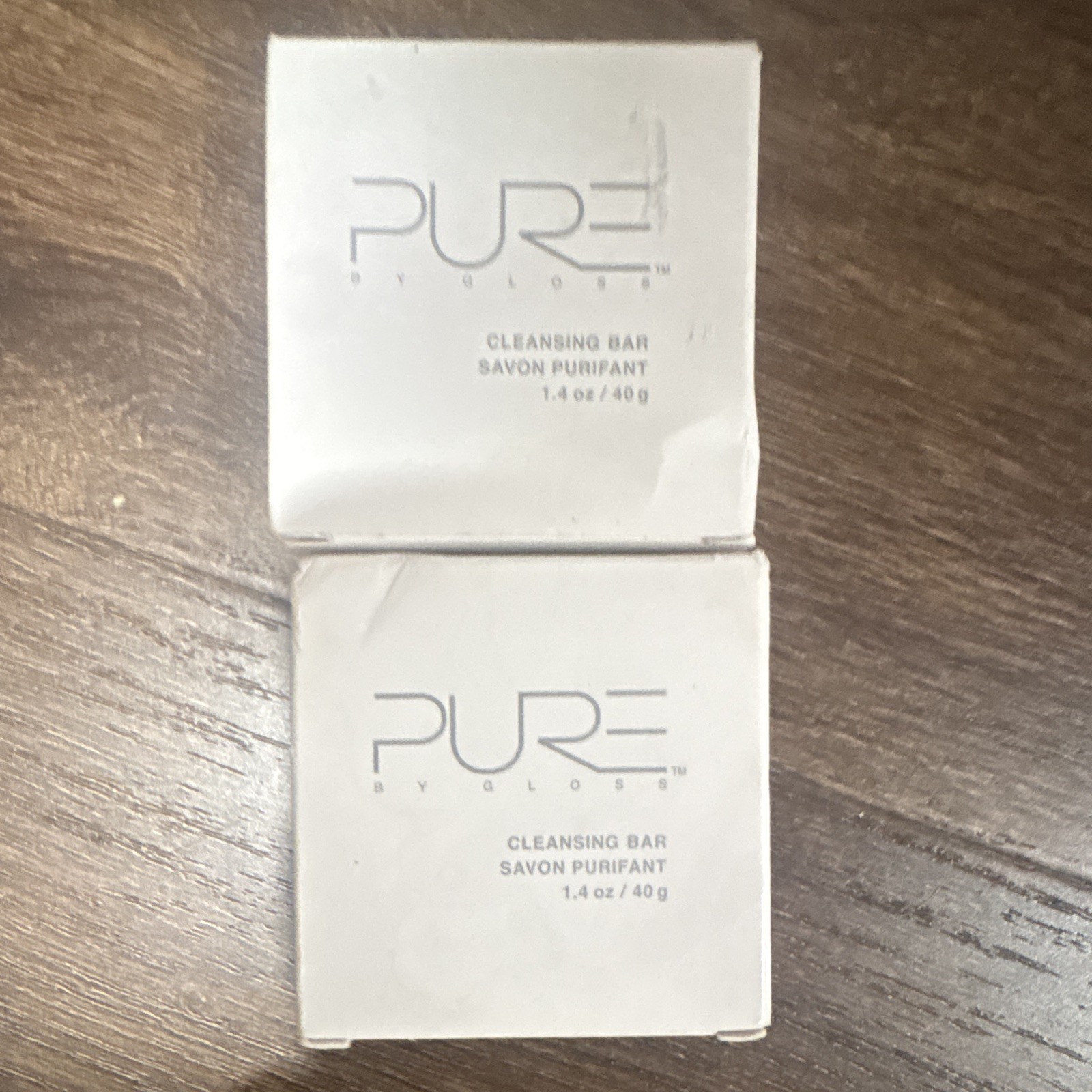 PURE by gloss Cleansing Bar Soap 2 Bars 1.4 oz (40 g) Face Hands Body
