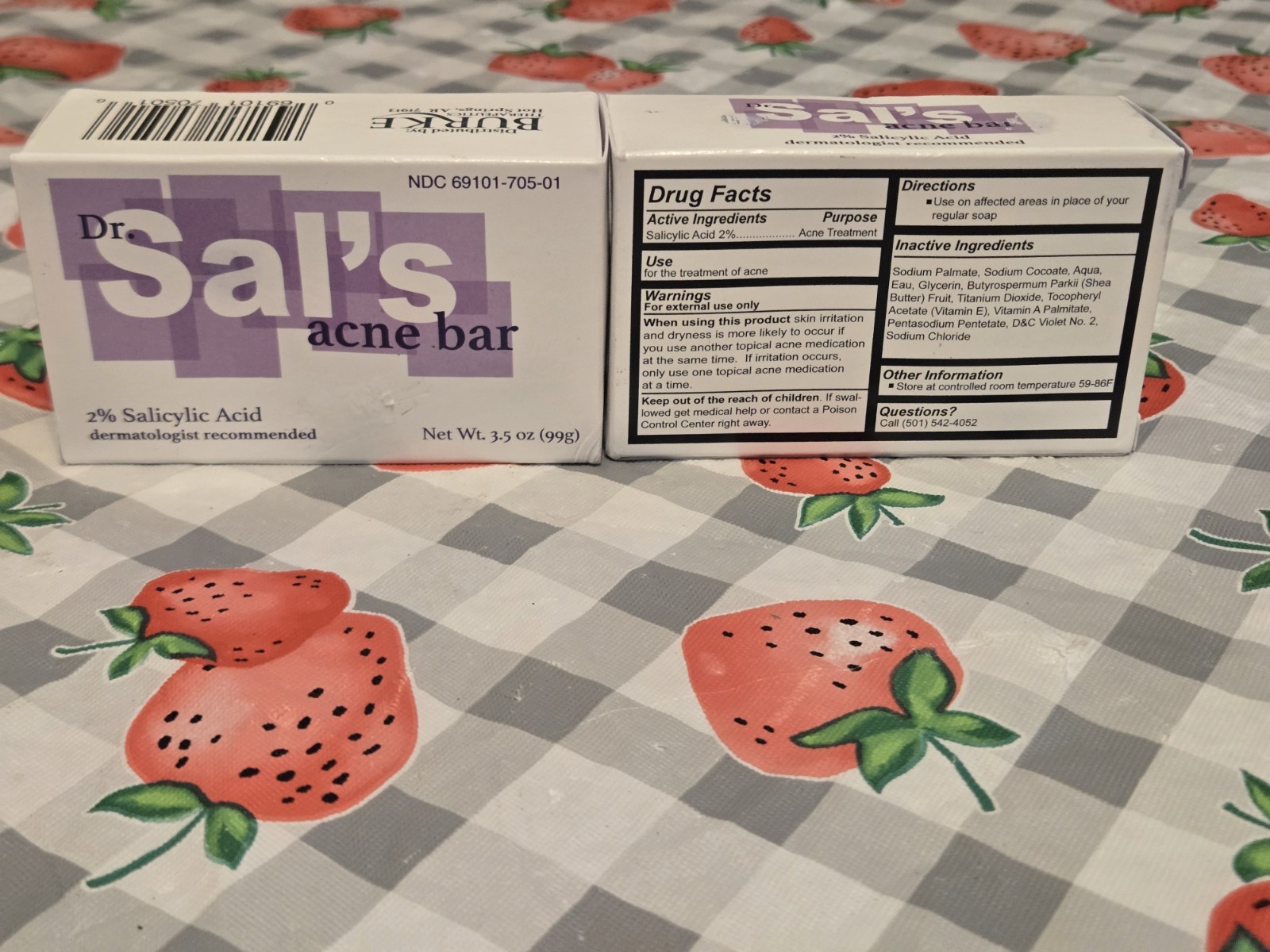 Acne Bar Dr. Sal’s Skin Care Soap Bar, Set Of 3 Burks Dermatologist New 3.5oz