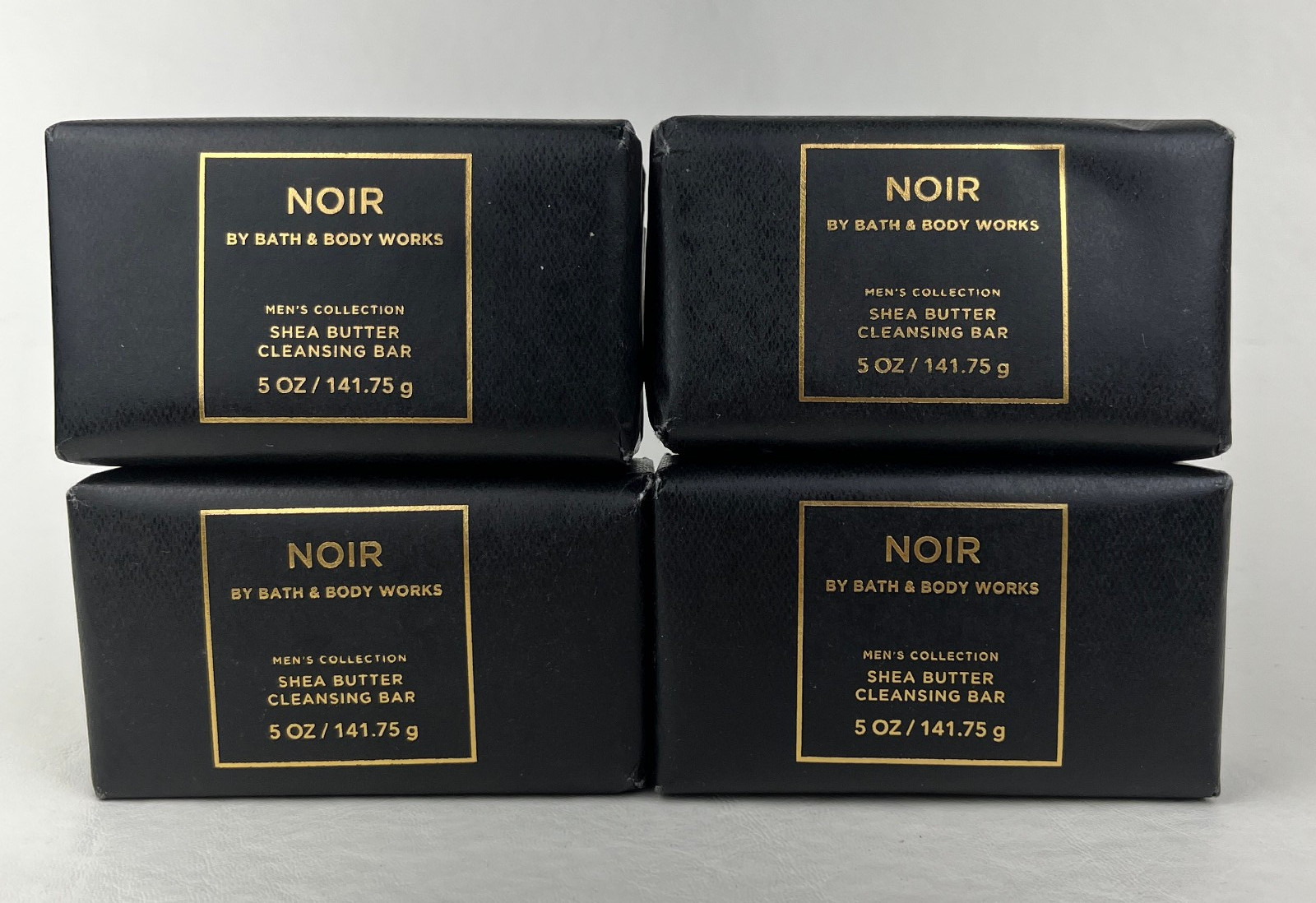 4 Bath & Body Works Noir Men’s Collection Shea Butter Cleansing Soap Bars