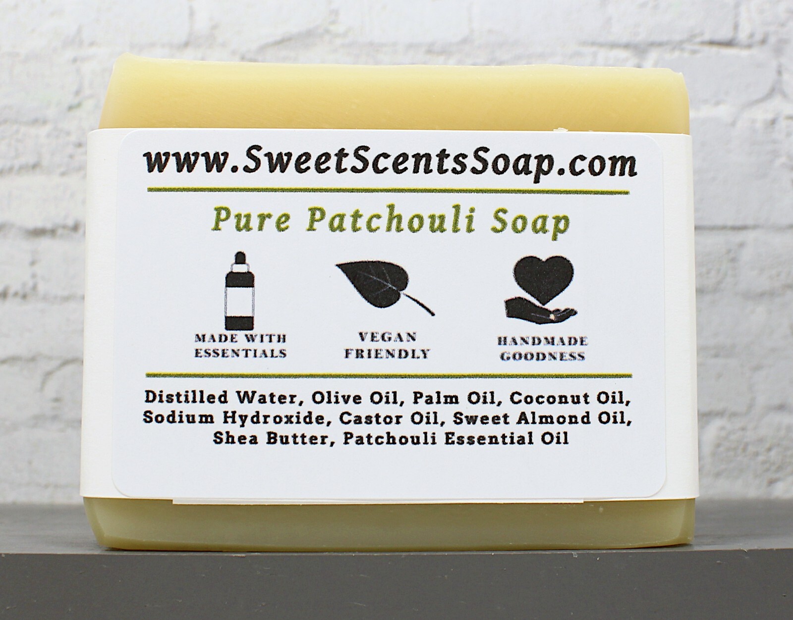 Pure Patchouli Soap – Handmade, Natural, Cold Process, Essential Oil Soap