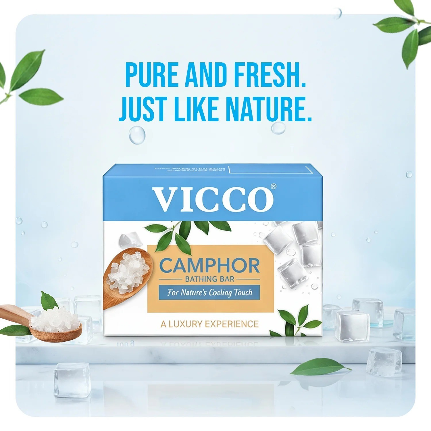 Vicco Camphor Cooling Herbal Brightening Moisturizing Bathing Soap 100g 4 pack