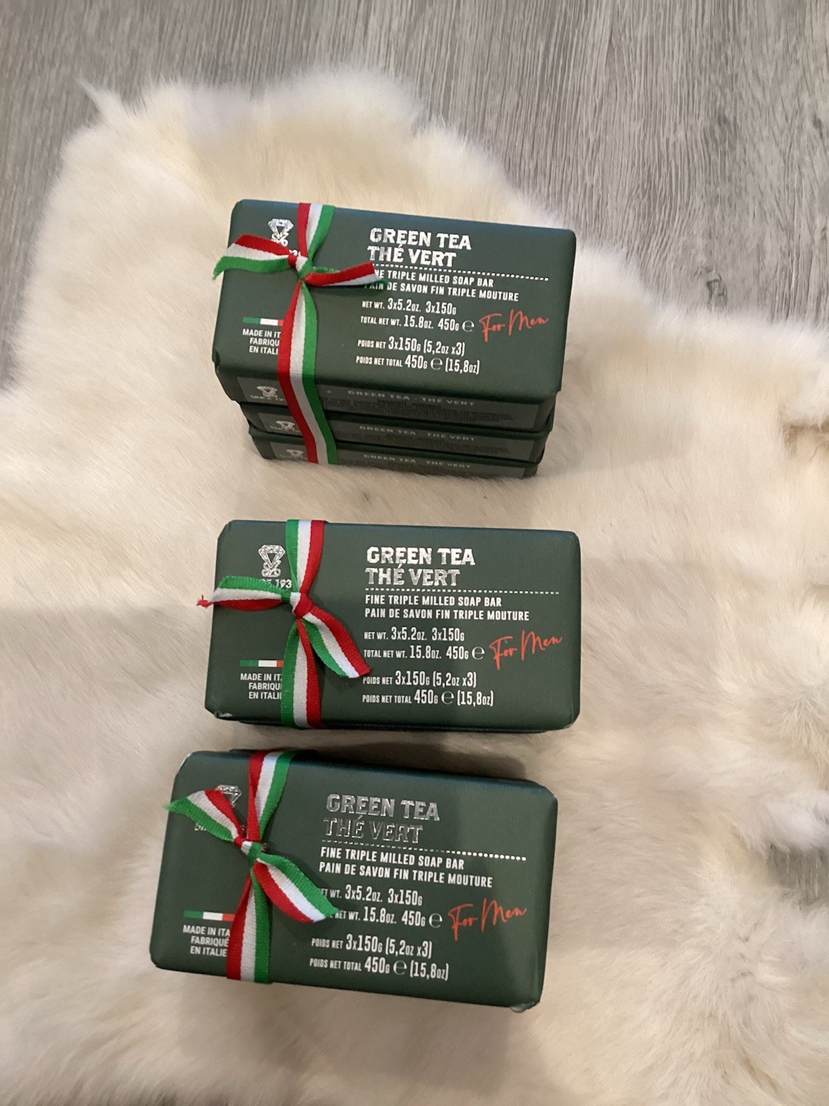 GREEN TEA THE VERT SAPONIFICIO made in ITALY 5.2 oz x 3 SCENTED SOAP 9 Bars