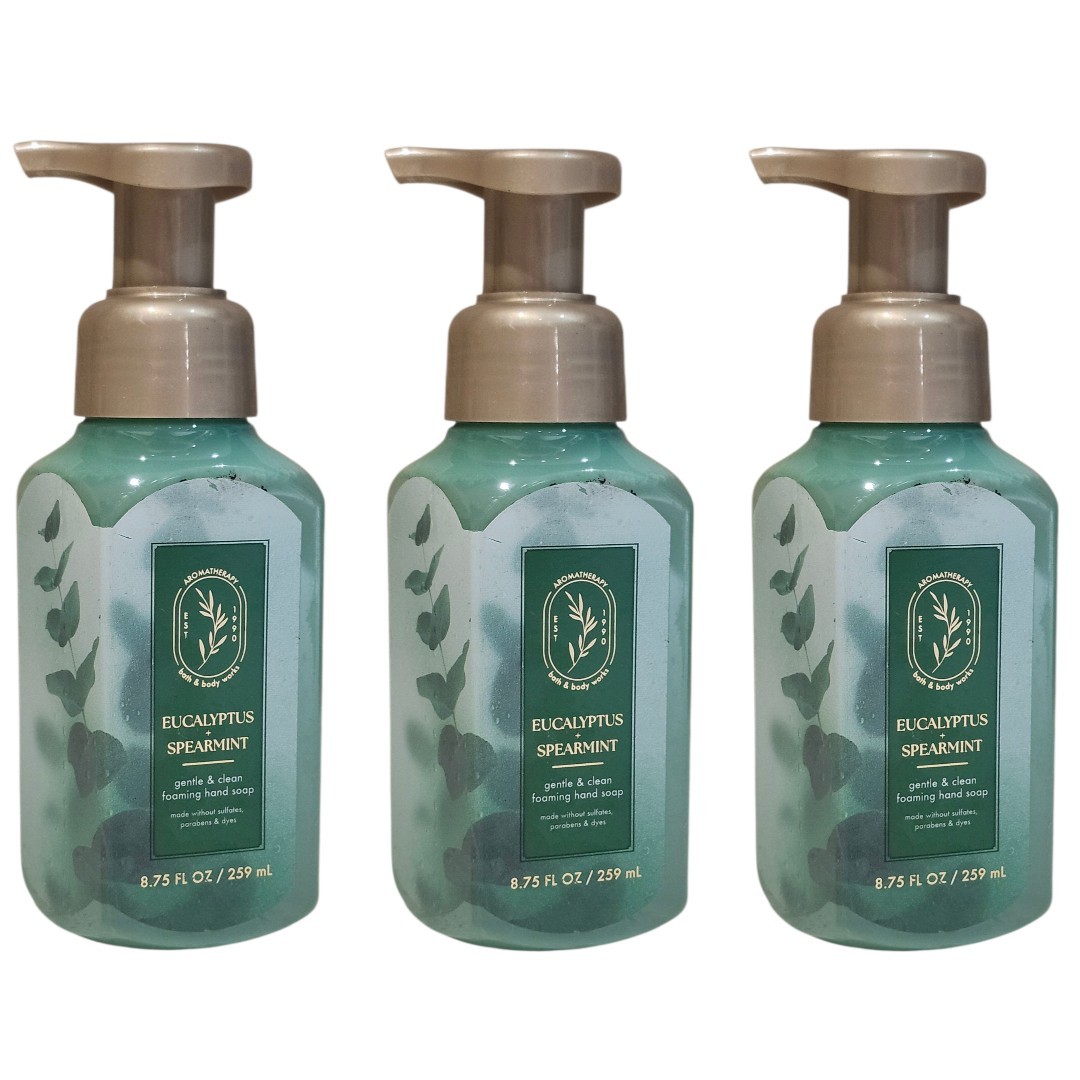 3 Bath & Body Works Eucalyptus Spearmint GENTLE & CLEAN Foaming Hand Soap