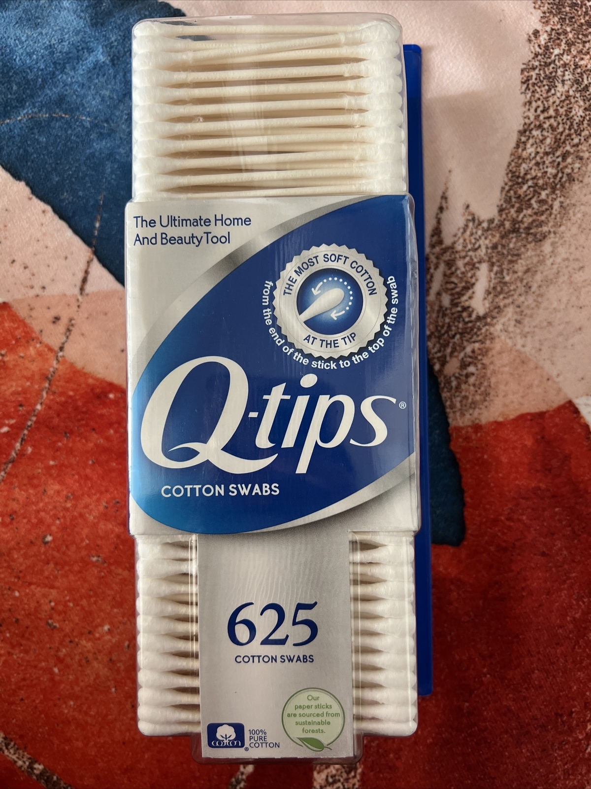 QTIPS Q-TIPS Q-TIP COTTON SWABS 625 count AUTHENTIC GENUINE ORIGINAL