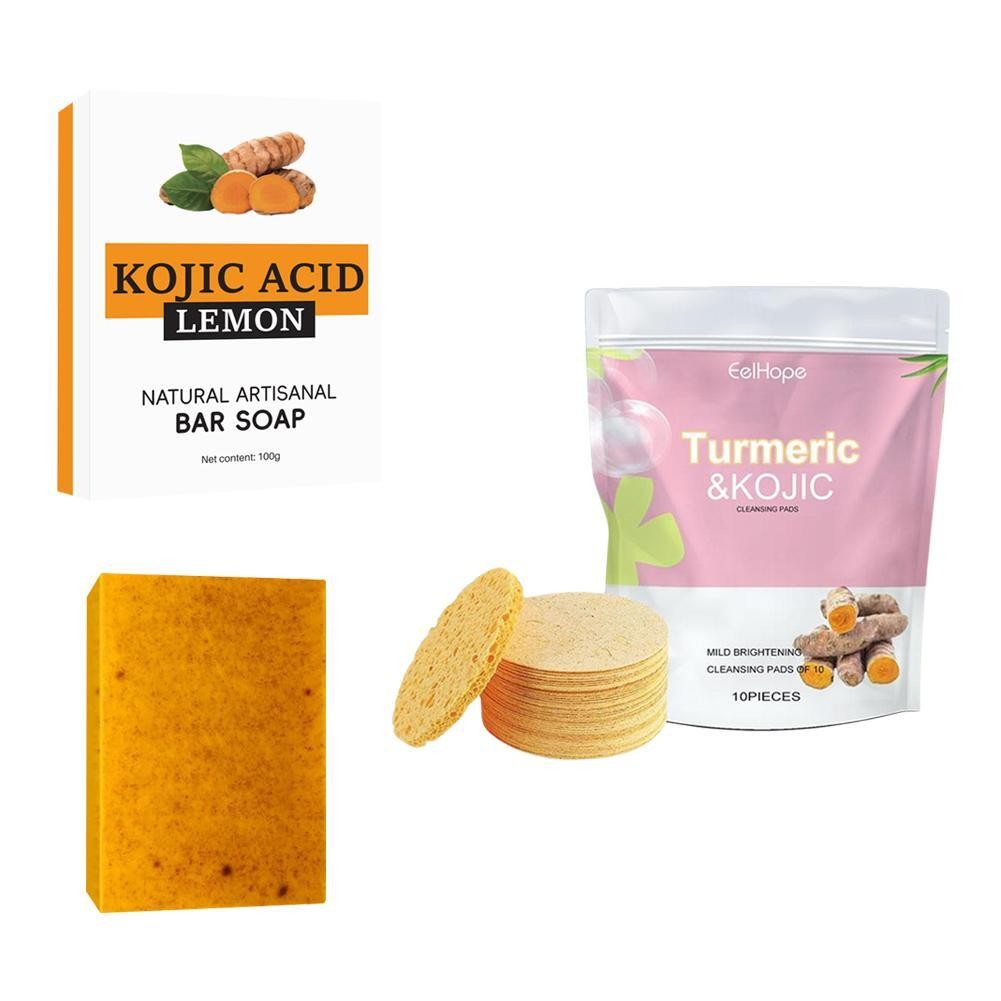 Honey Glow Soap Turmeric Kojic Bar, Lemon Acid Turmeric Face |U.S & Body R0G8