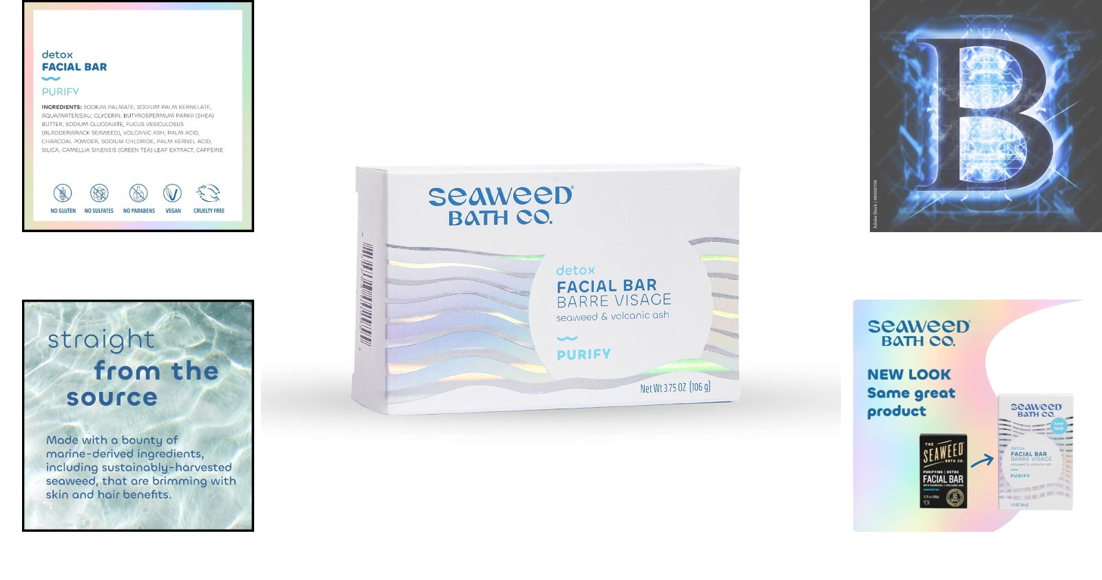 Purify Detox Facial Bar Soap 3.75 oz – Exfoliating Seaweed & Volcanic Ash