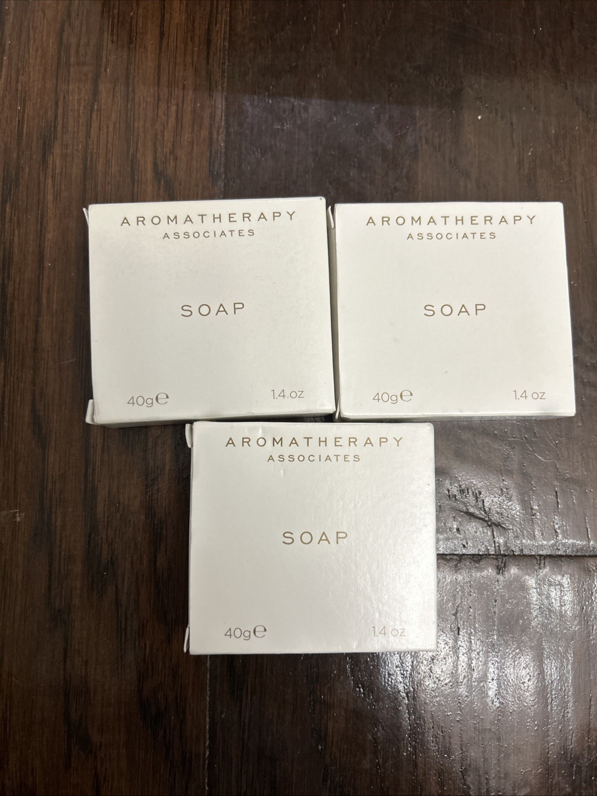 Lot Of 3 Aromatherapy Associates Bar Soap Luxury Milled Shea Vegetable 1.4 Oz
