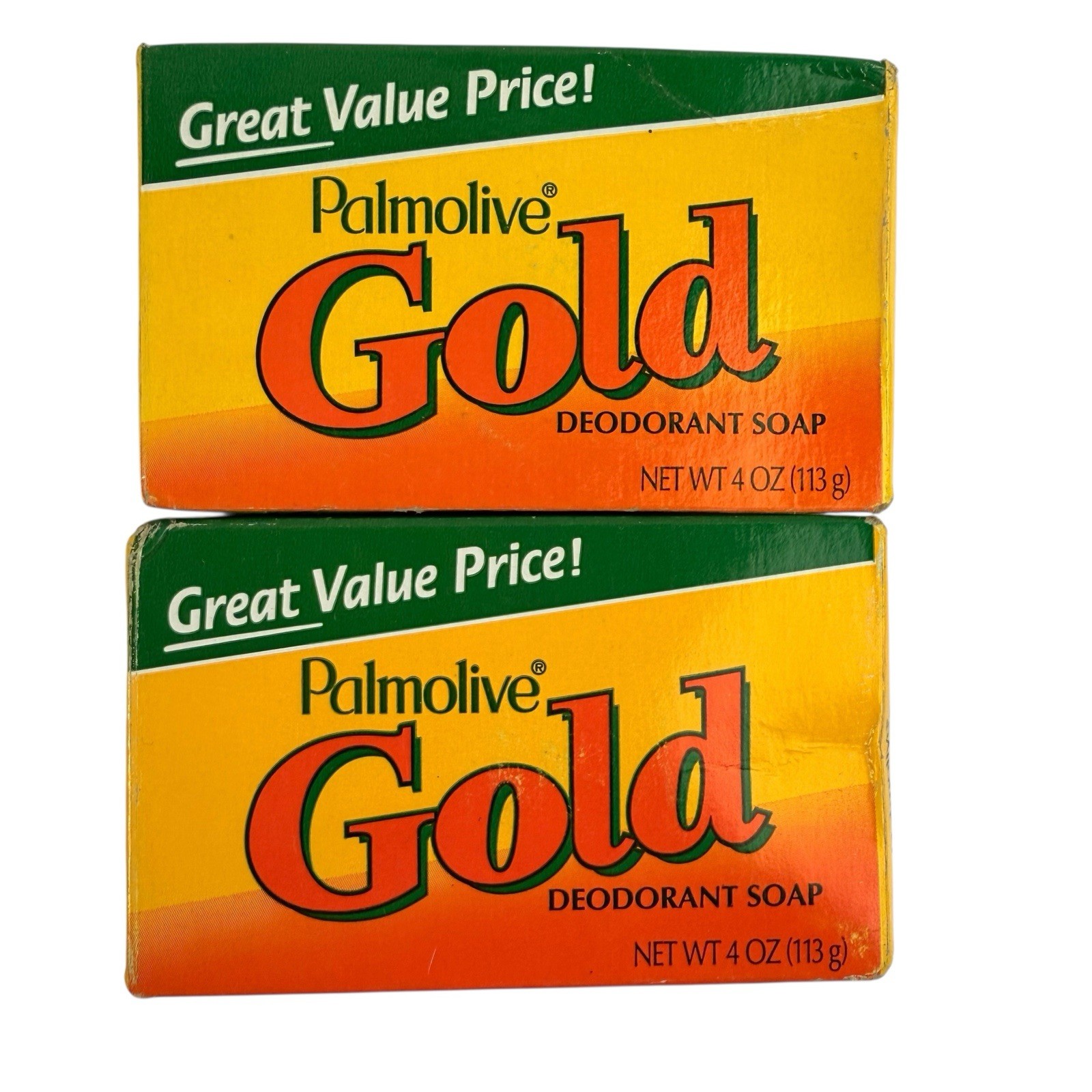 Vintage Palmolive Gold Deodorant Soap Bars 4.5 oz Each 2 Pack Movie Prop New