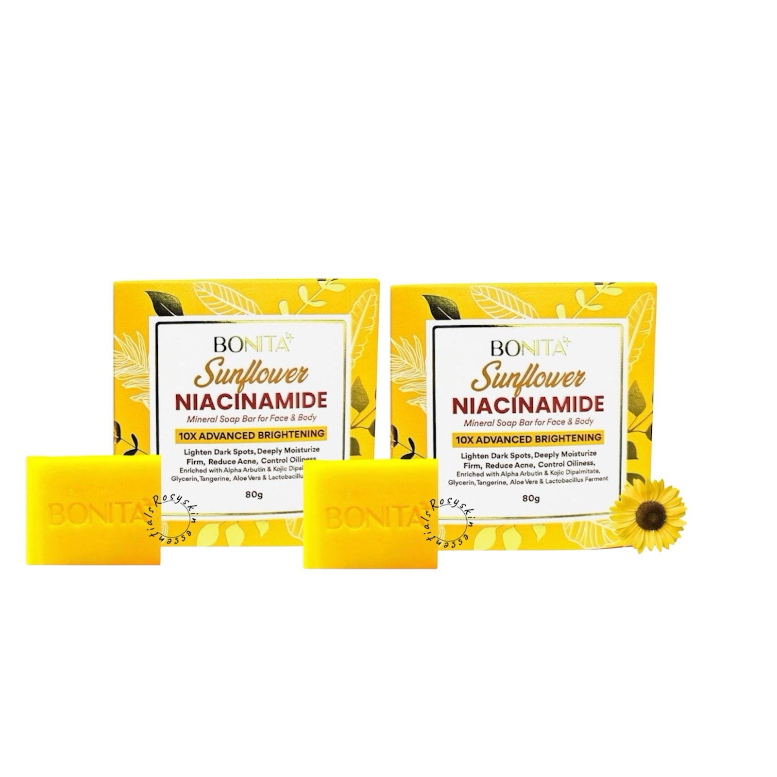 Bonita Sunflower & Niacinamide Mineral Soap Bar (80g X 2bars)