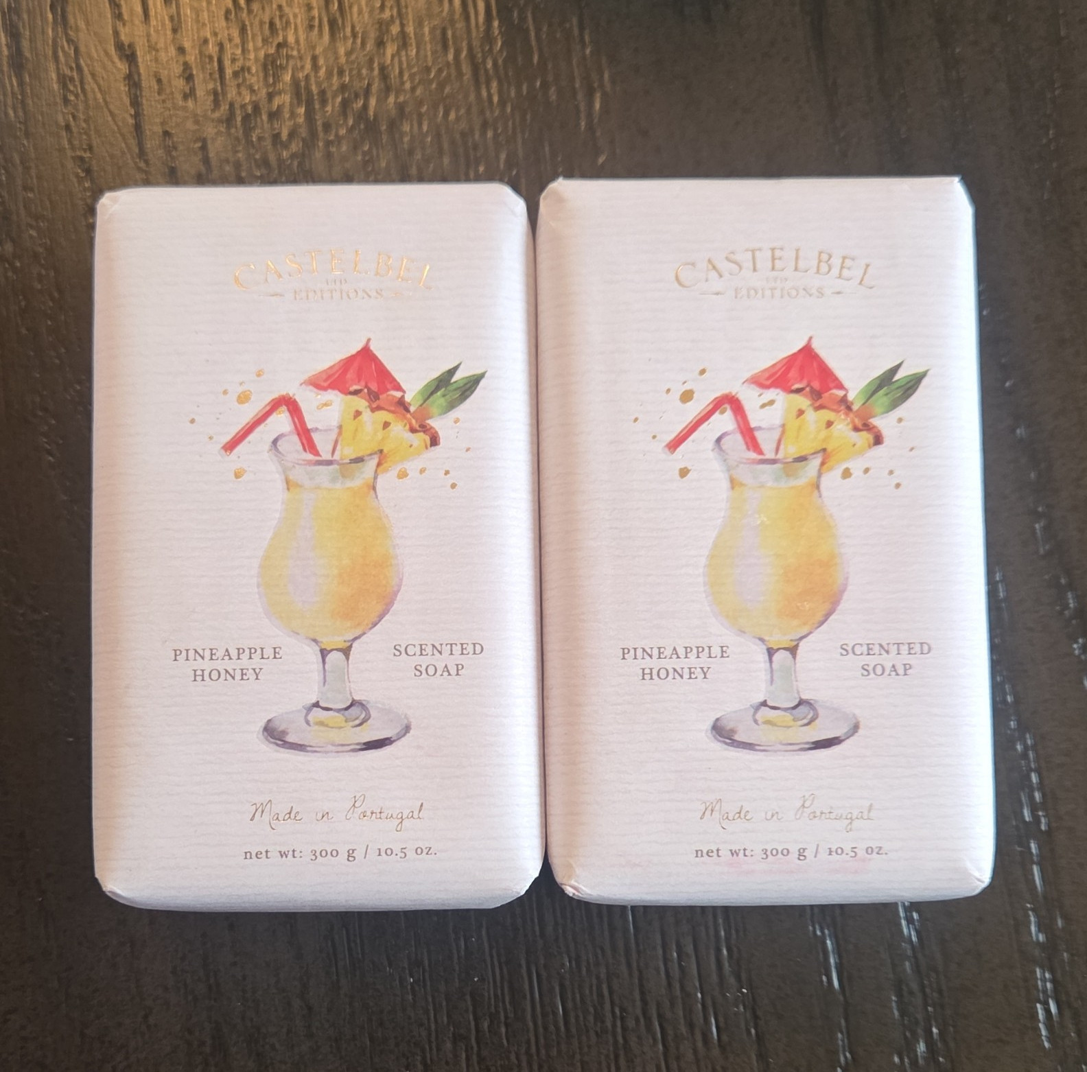 Castelbel Editions Pineapple Honey Scented Soap Bar Made in Portugal 2 x 10.5 oz