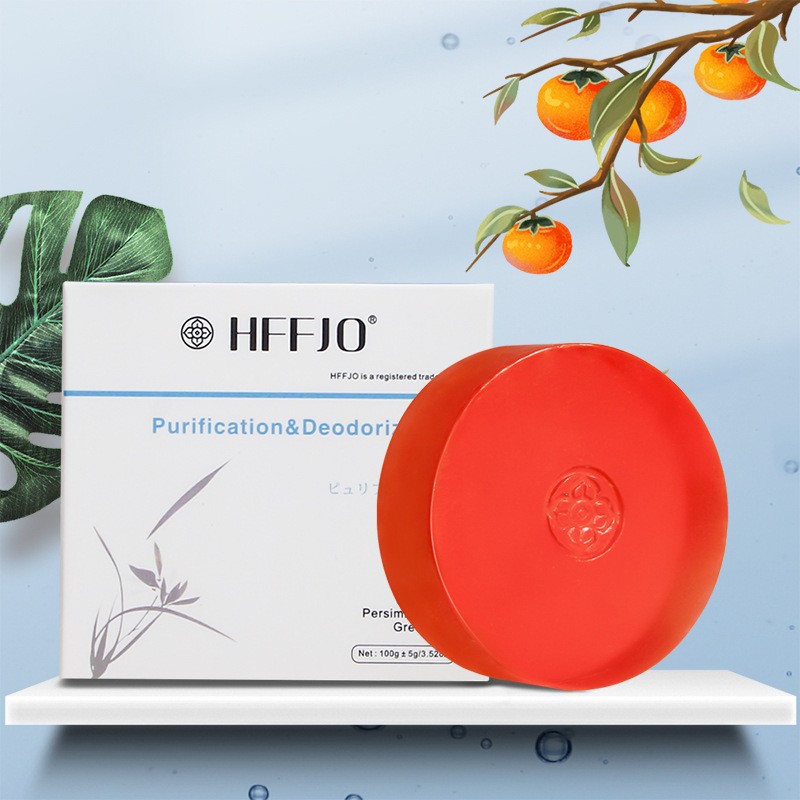 Persimmon Scented Soap With Green Tea Extract Odor Control 100g