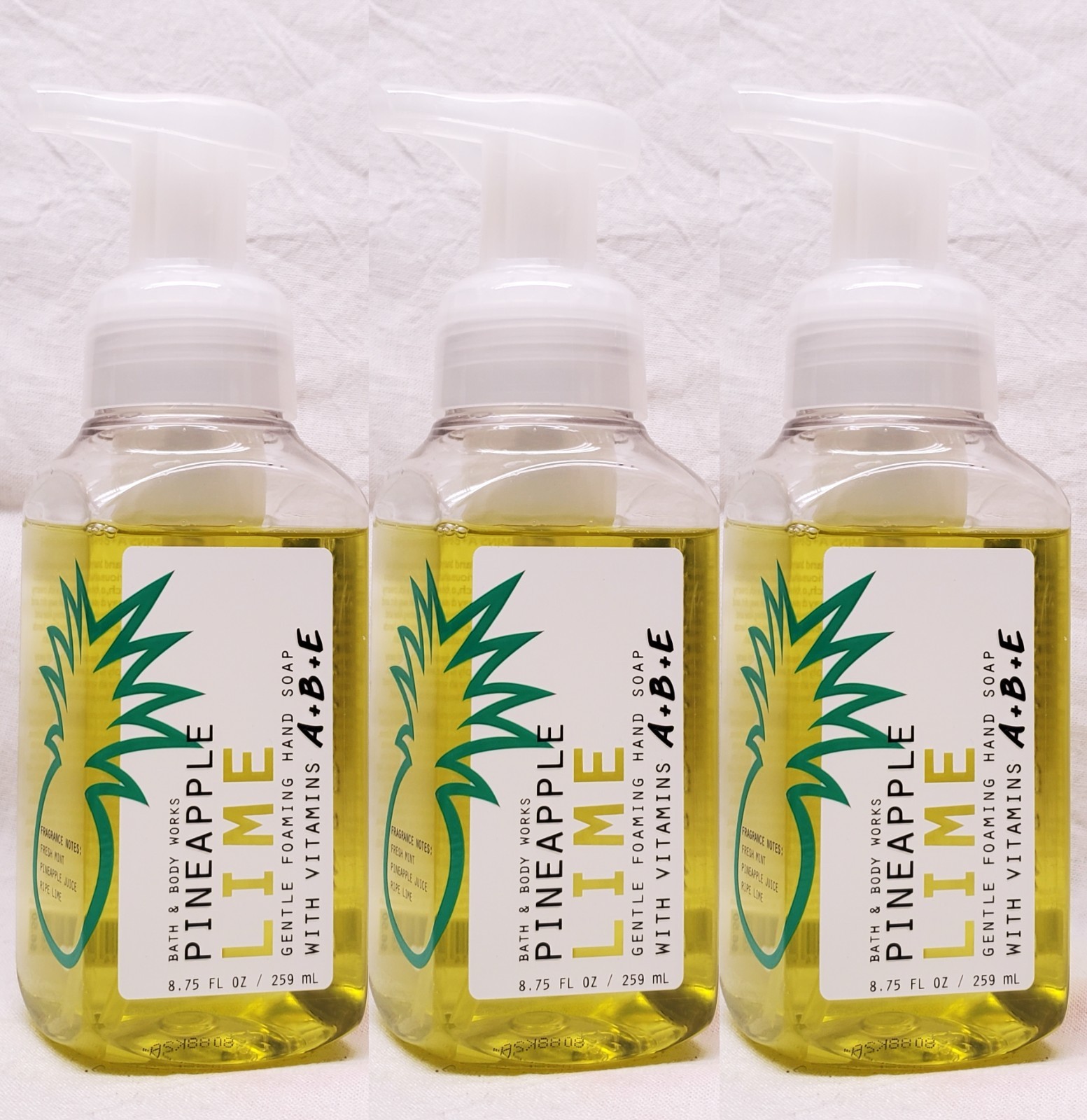 3 Bath & Body Works PINEAPPLE LIME Foaming Hand Soap