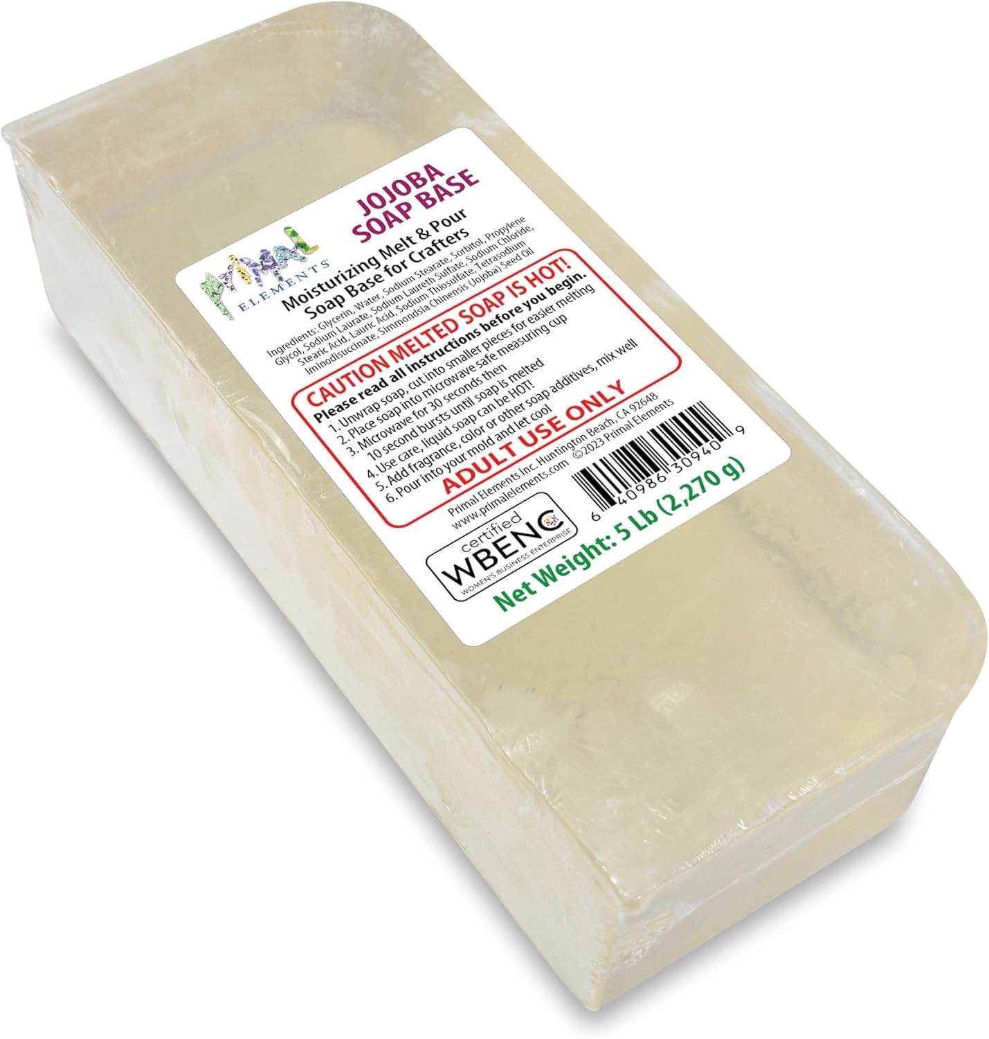 Jojoba Oil Soap Base – Moisturizing 5lb Glycerin Soap