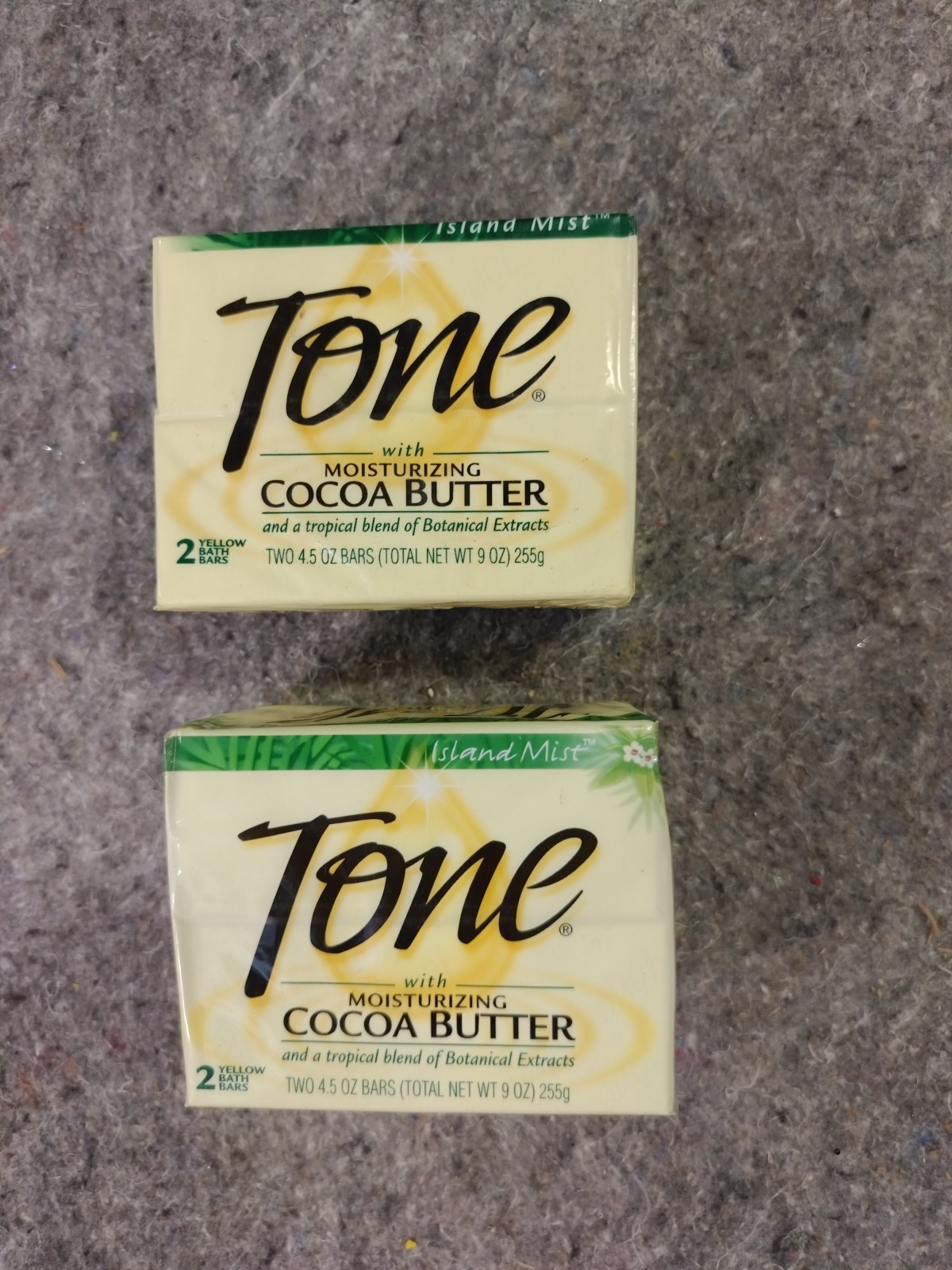 4 Bars TONE Soap With Cocoa Butter Island Mist 2 Pack x 2 Box 4.5oz Discontinued