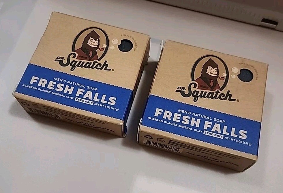 Dr.Squatch Natural Bar Soap, Fresh Falls, 5 oz Bar Lot Of 2