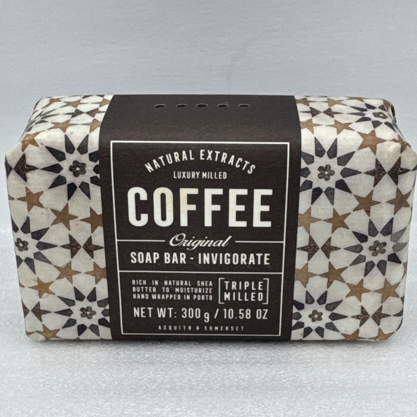 Asquith & Somerset 10.58oz Natural Extracts Luxury Milled COFFEE Bar Soap W/Shea