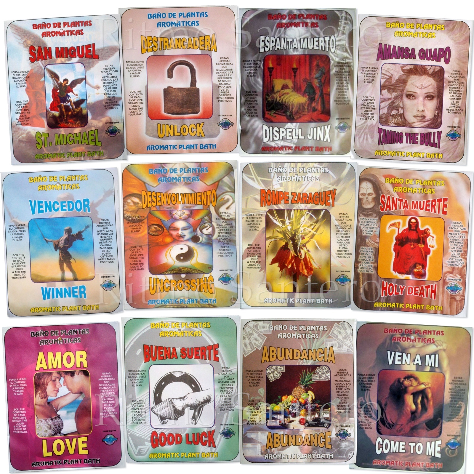 Spiritual Herbs Bath, Bano Despojo Plantas Santeria HEX BREAKER Wicca Spell Wash