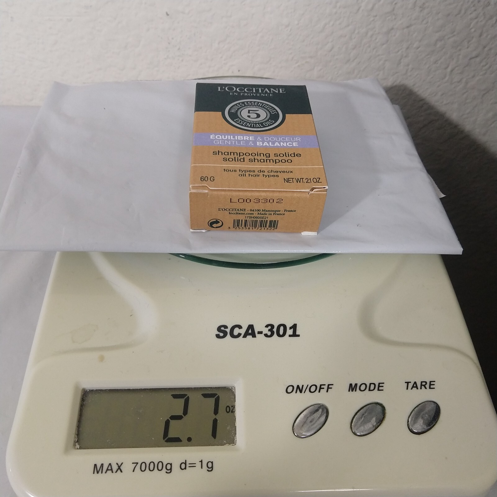 L’OCCITANE Gentle & Balance Solid Shampoo Bar 2.1OZ /60G NEW