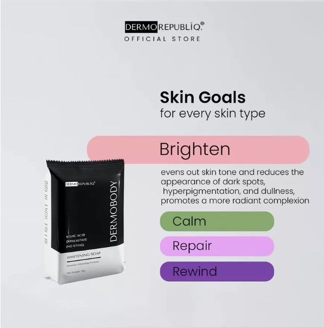 DermoBody Brightening Body Bar Soap with depalmite and no sting 135 g