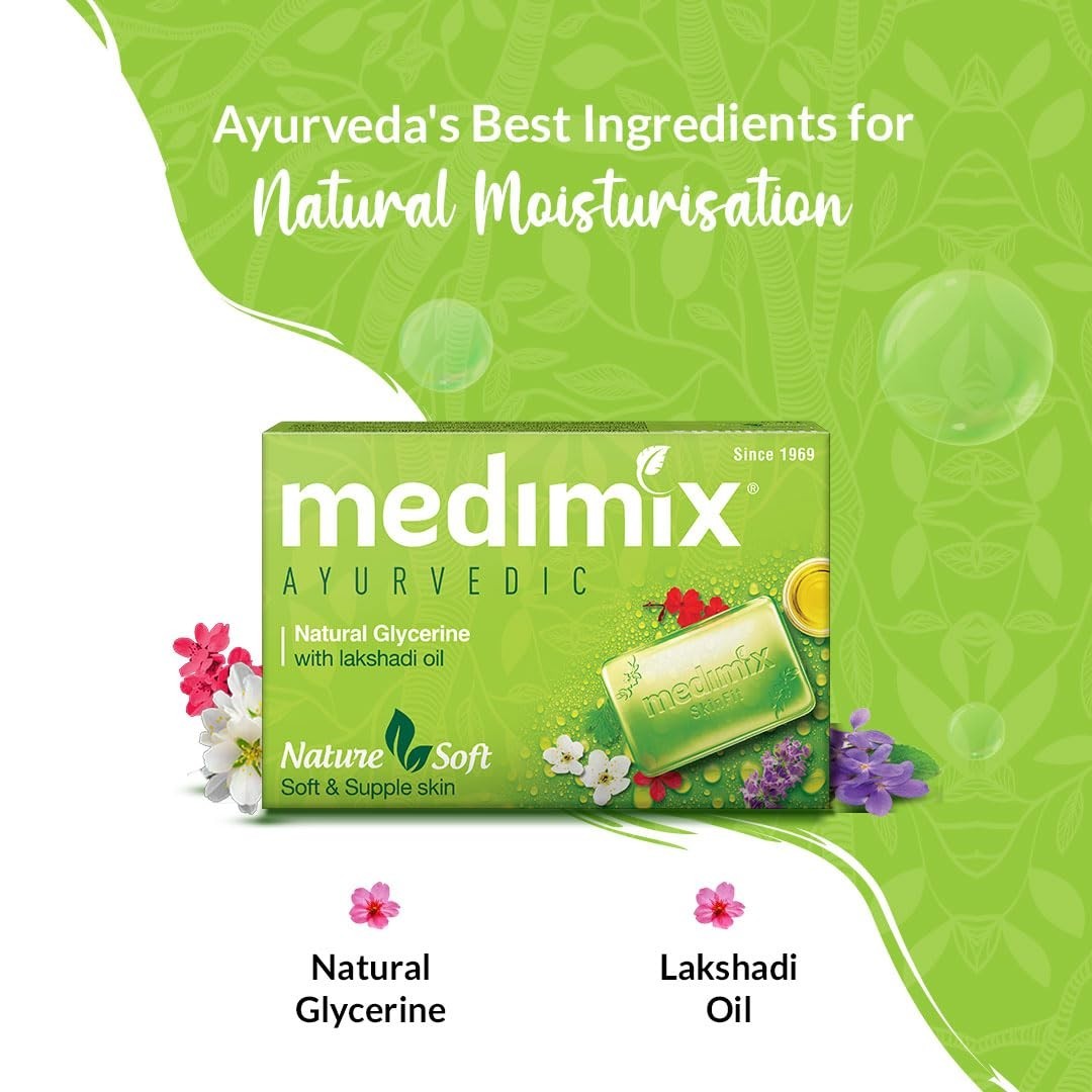 🔥Medimix Herbal Bath Soap 625g | Lakshadi Oil | Paraben Free | 5 Bars🔥