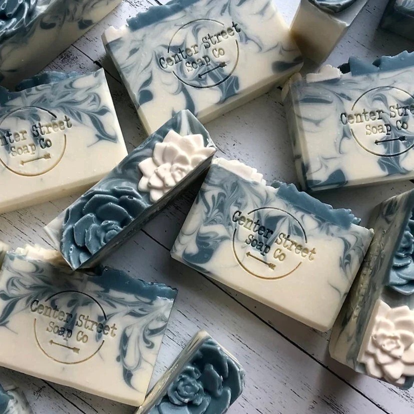 Gourmet Handmade Soap Bars – Winter Garden – Center Street Soap Co – 5 Count 