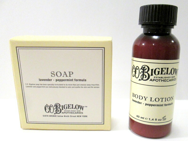 C.O. Bigelow Lavender Peppermint Formula Soap and Lotion Travel Size