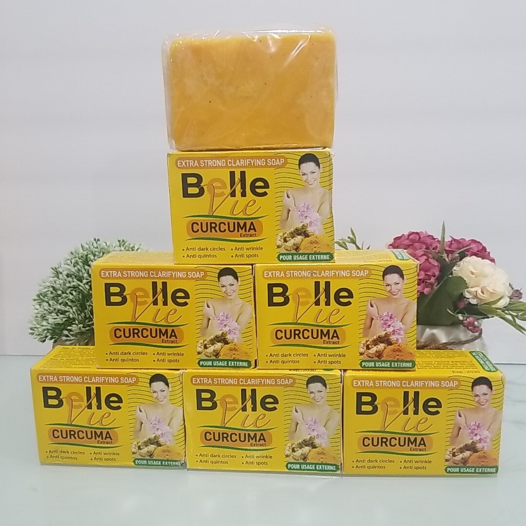 6X Belle Vie Rich Turmeric Soap Curcuma Extract 225g 💯% AUTHENTIC (Lot Of 6)