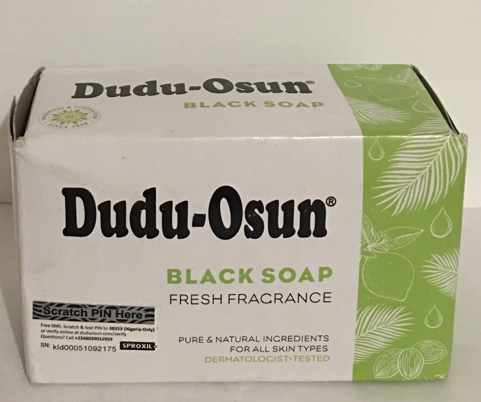 Dudu Osun African Black Soap- Fresh and clean Fragrance Pure & Natural Sealed