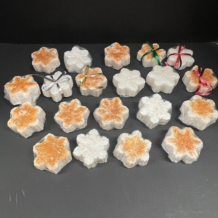 20 Individually Wrapped Handcrafted Snowflake Shea Butter Soaps