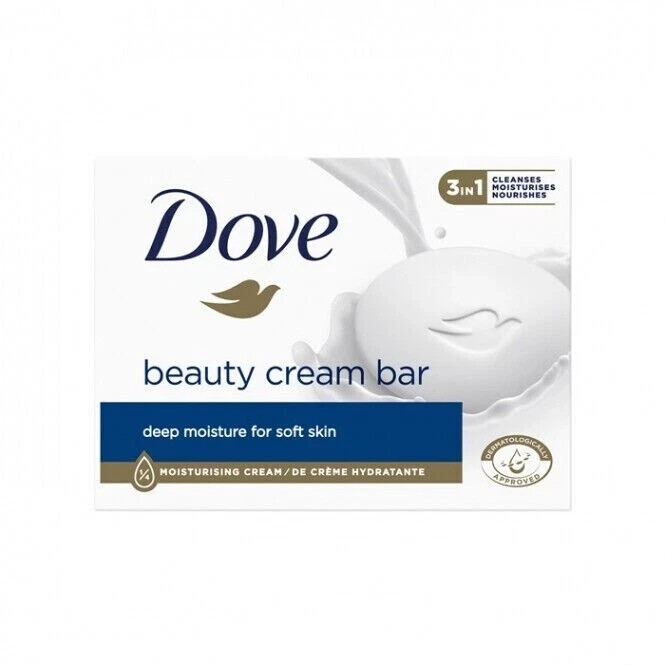 8 Bars 90g Dove Beauty Cream Bar Deep Moisture for Soft Skin 3 in 1