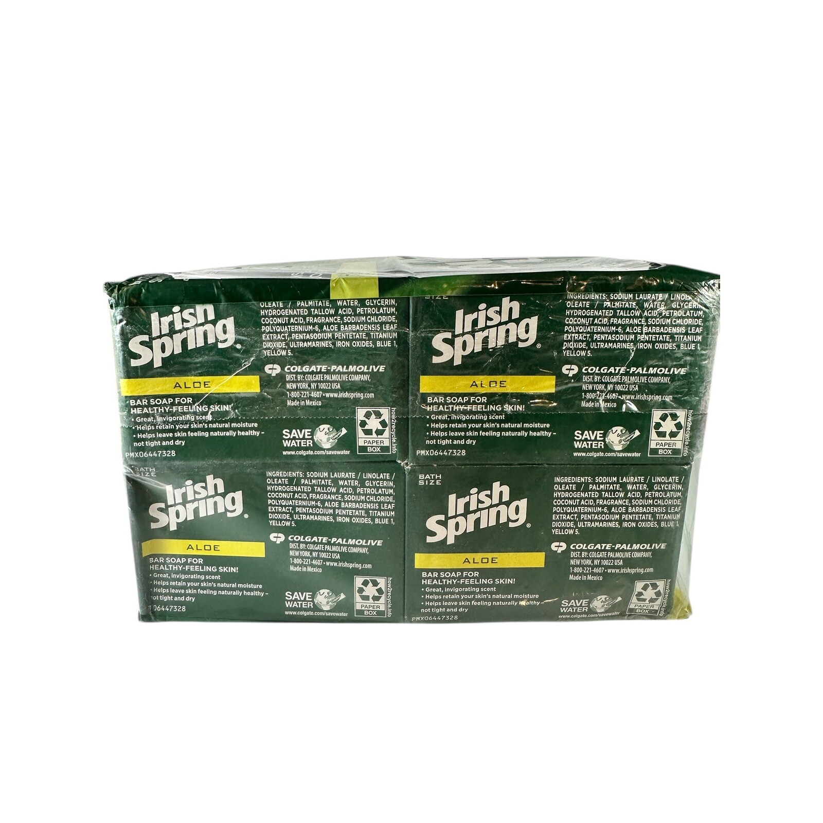 Irish Spring Aloe Soap 20 Pack Deodorant Bars No Linseed Old Formula 74 oz