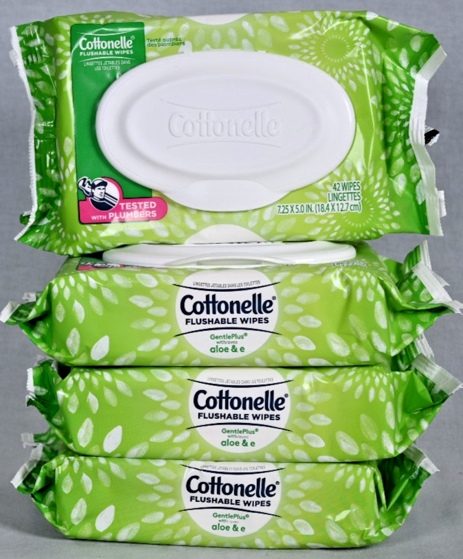 Cottonelle GentlePlus Flushable Wet Wipes with Aloe 168 ct