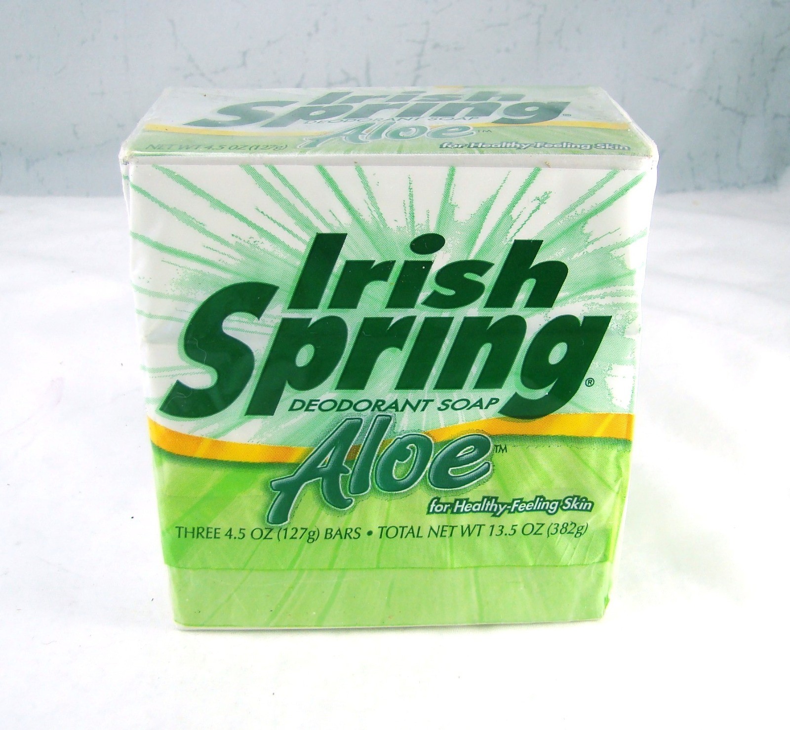 Colgate Palmolive IRISH SPRING ALOE 3 Pack Soap Bars 4 1/2 oz @ NIB Vintage