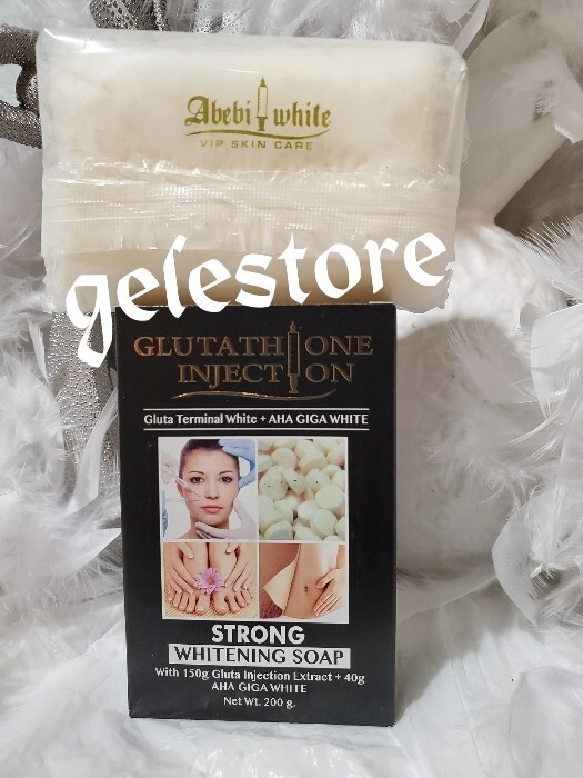 Original Abebi white Glutathion VIP face and body exfoliating soap 200gx1 👌