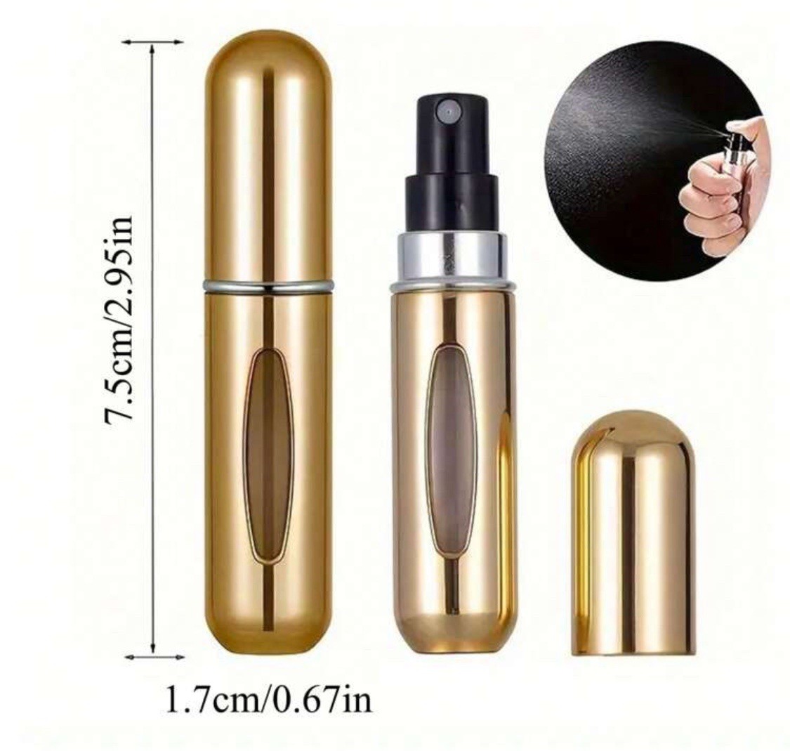 4 Pcs Mini Travel Perfume Atomizer Bottle Spray Pump Case Refillable Portable US