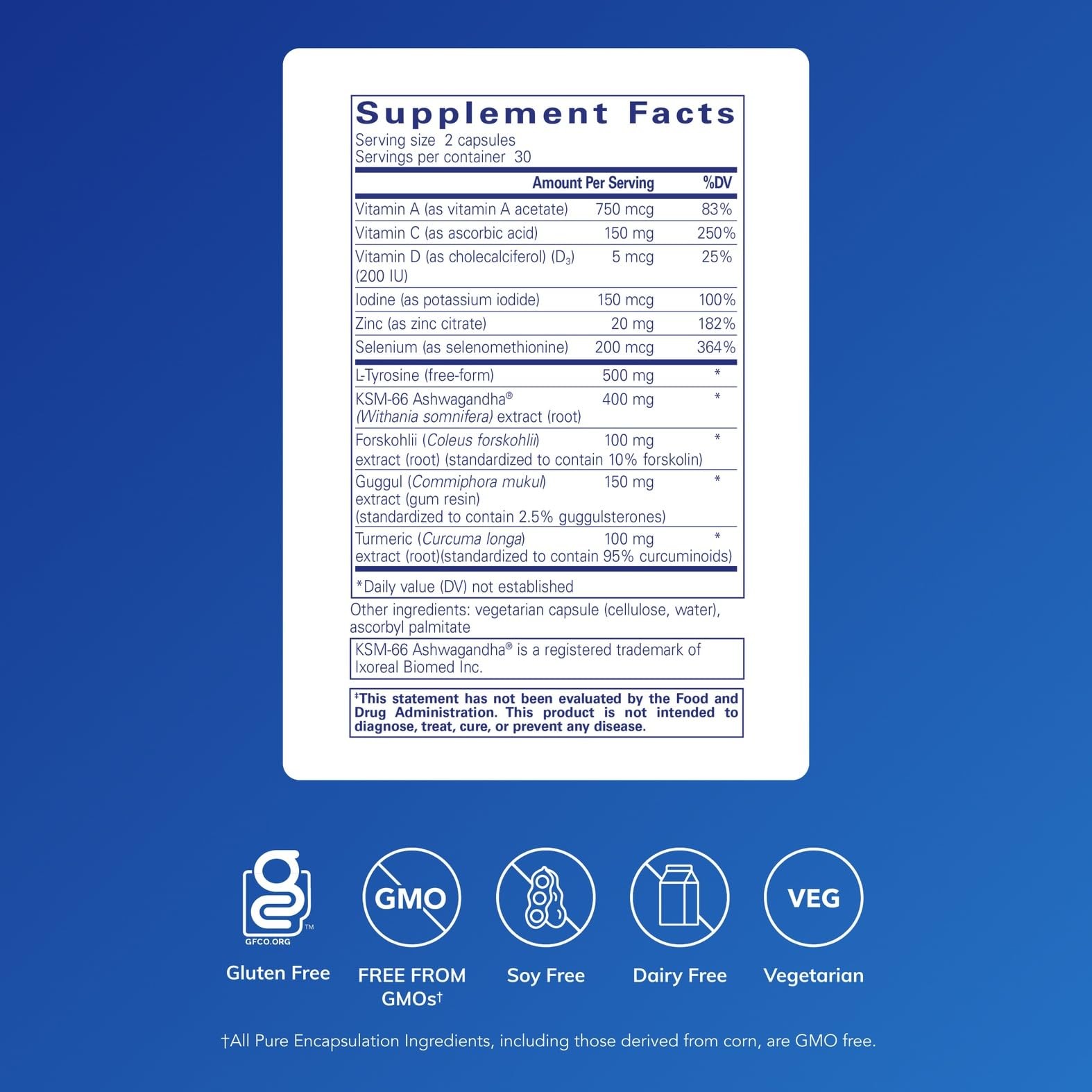 Pure Encapsulations Thyroid Support Complex – Supports 60 Count (Pack of 1)