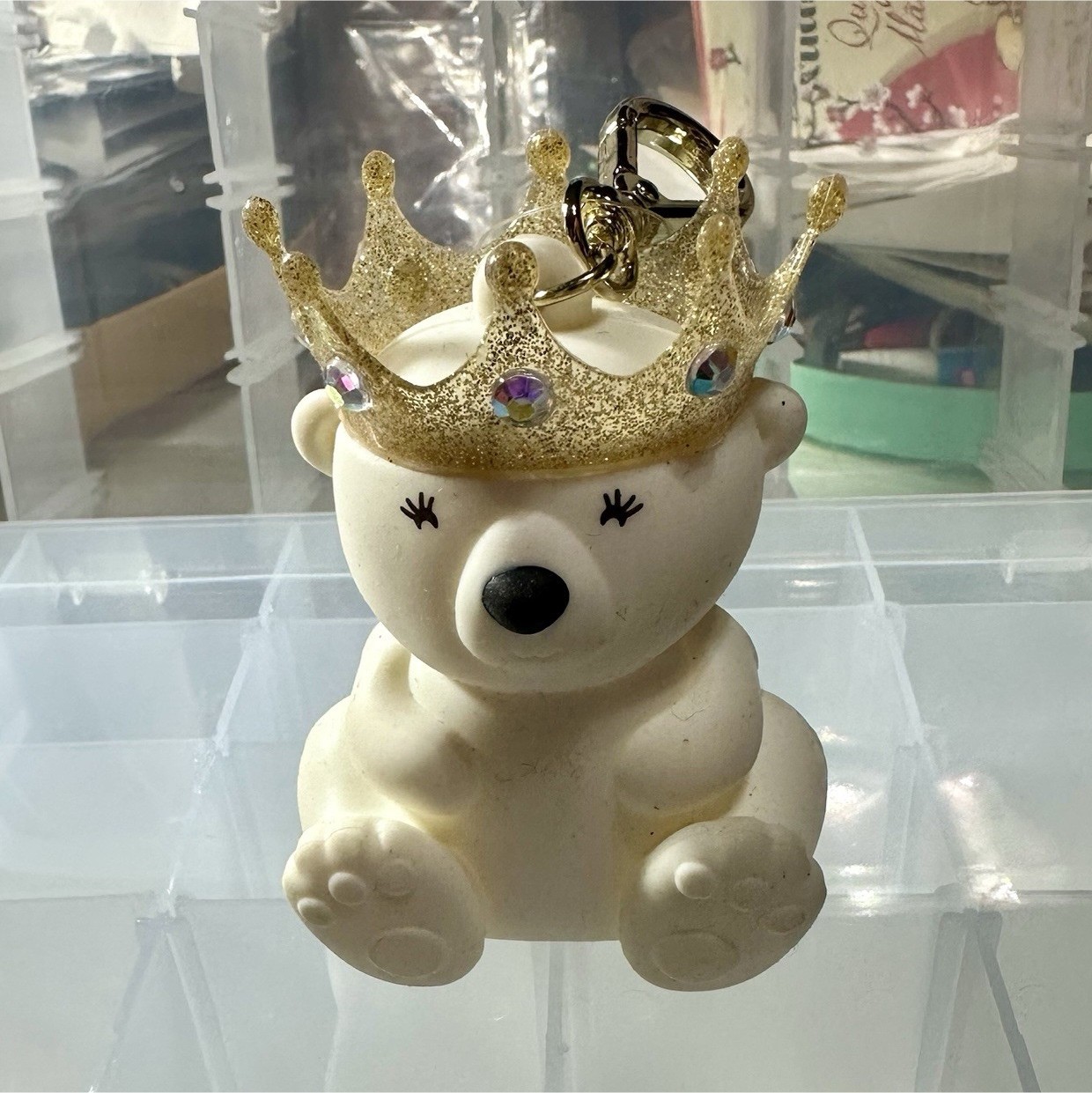 White Bear Shaped Body Bar Soap with Gold Crown for Unisex Kids
