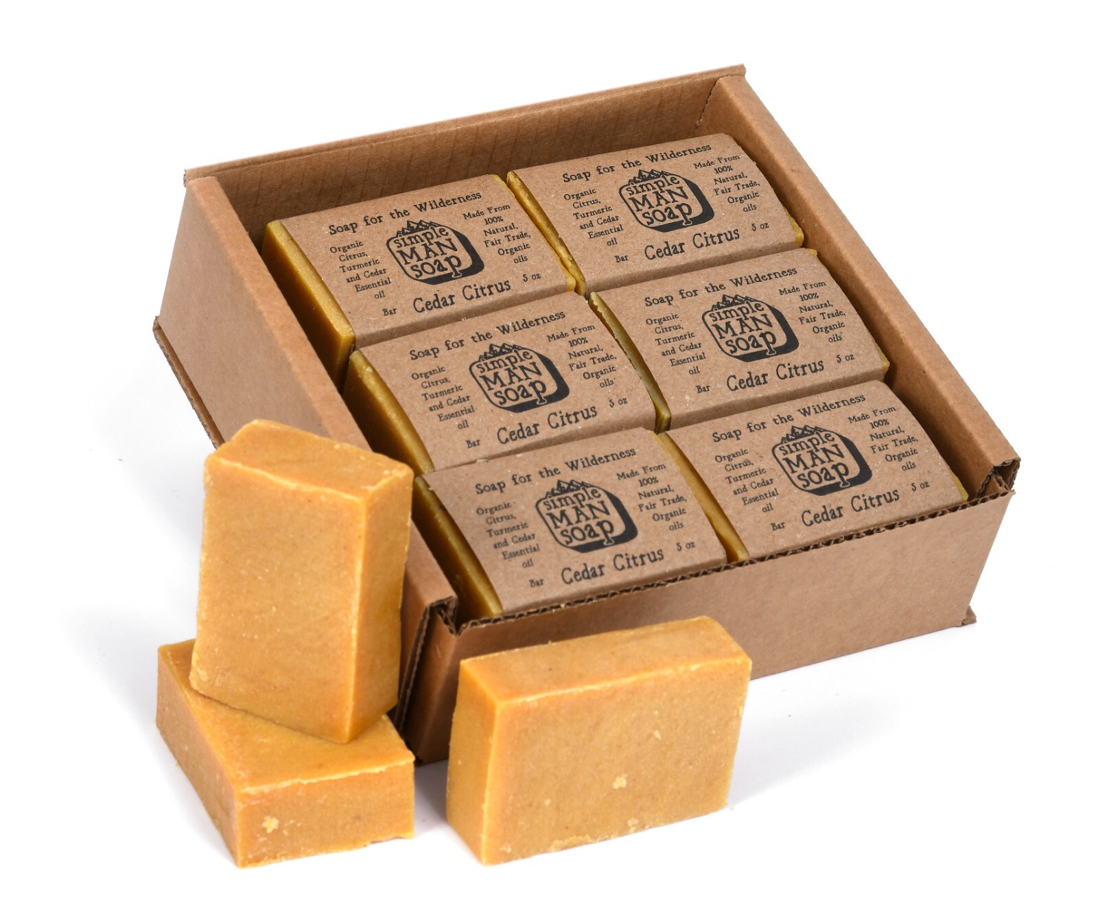 Organic Men’s Bar Soap, Pine Tar Oats Cedar Citrus Mint, Bath Soap by SimpleMan