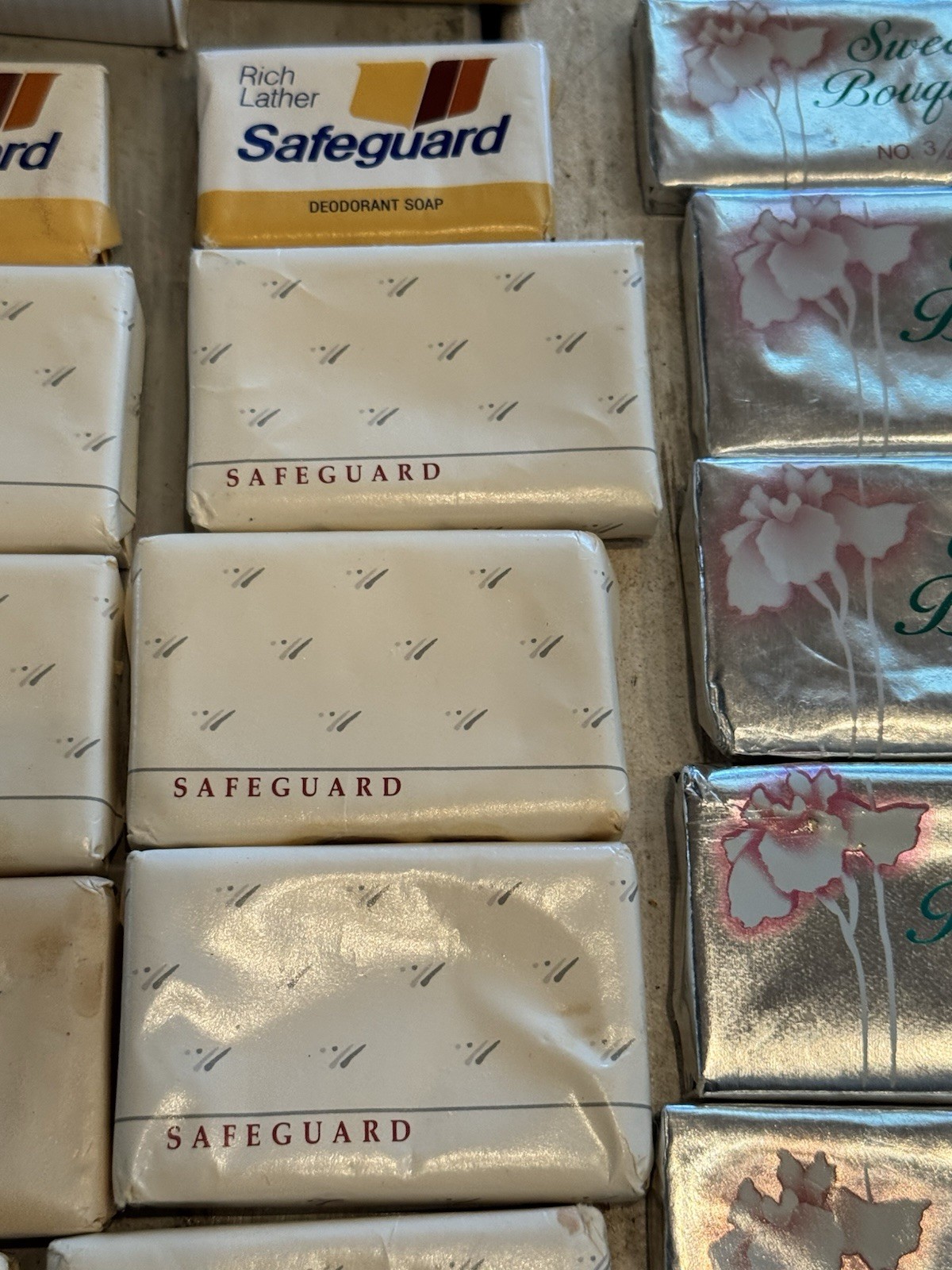 Lot Of 28 Vintage Travel, Size, Soaps, Including Safeguard, And Sweet Bouquet