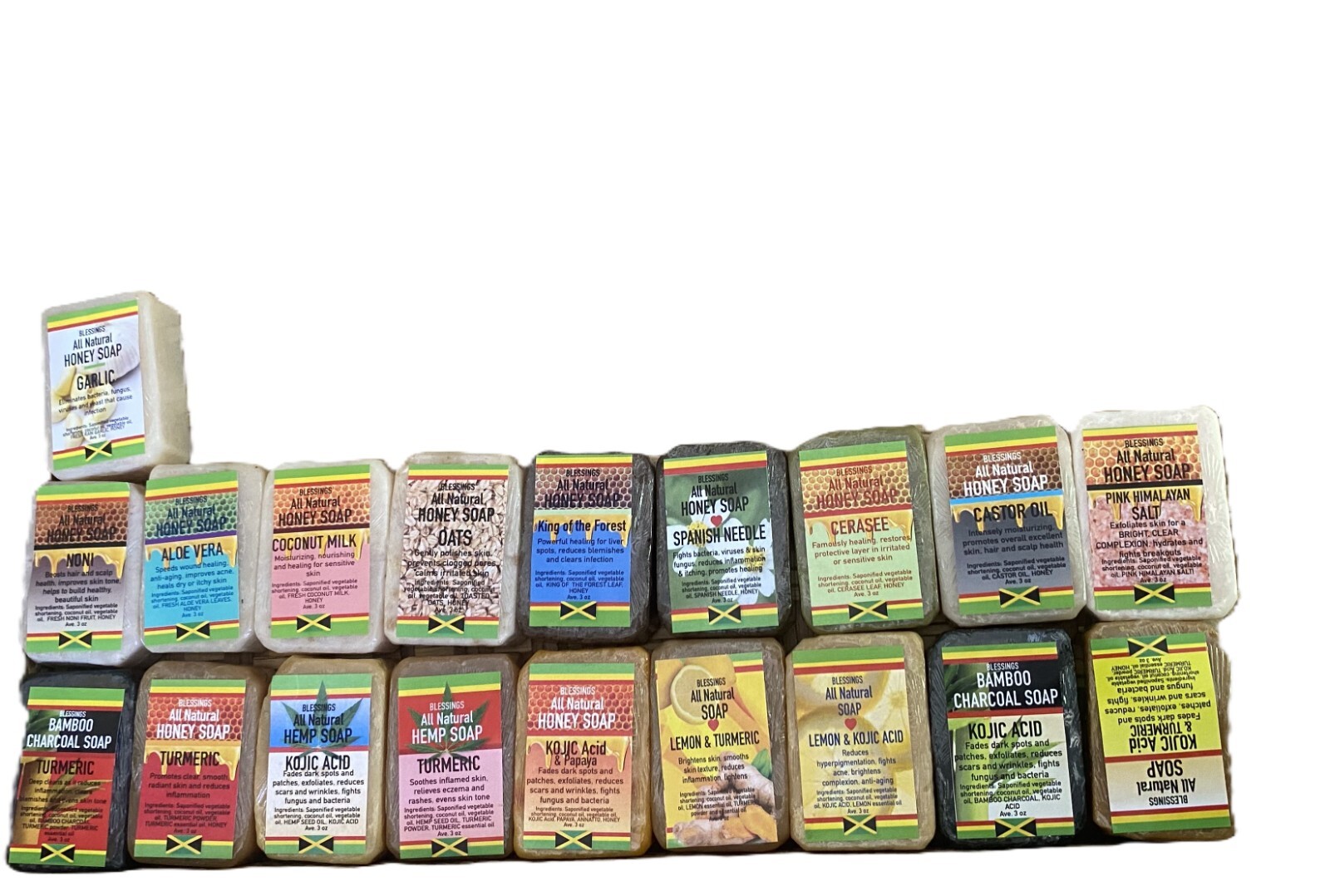 Blessings All Natural Jamaican Soap Bars – Soap Factory By The Sea 10-Pack