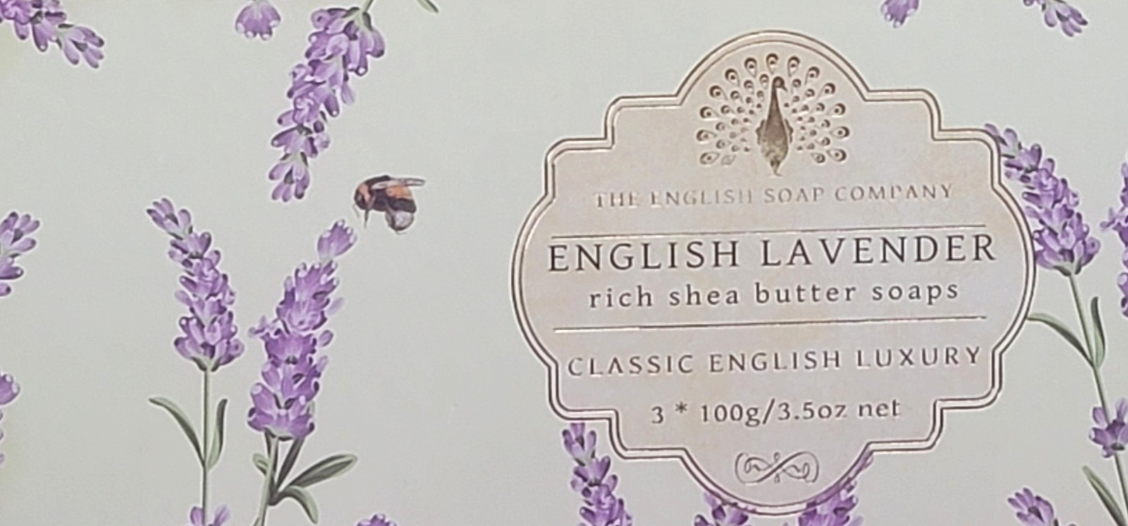 Shea Butter Soap Gift Set 3 x 3.5oz Bars Lavender , Vegan Made in England NIB