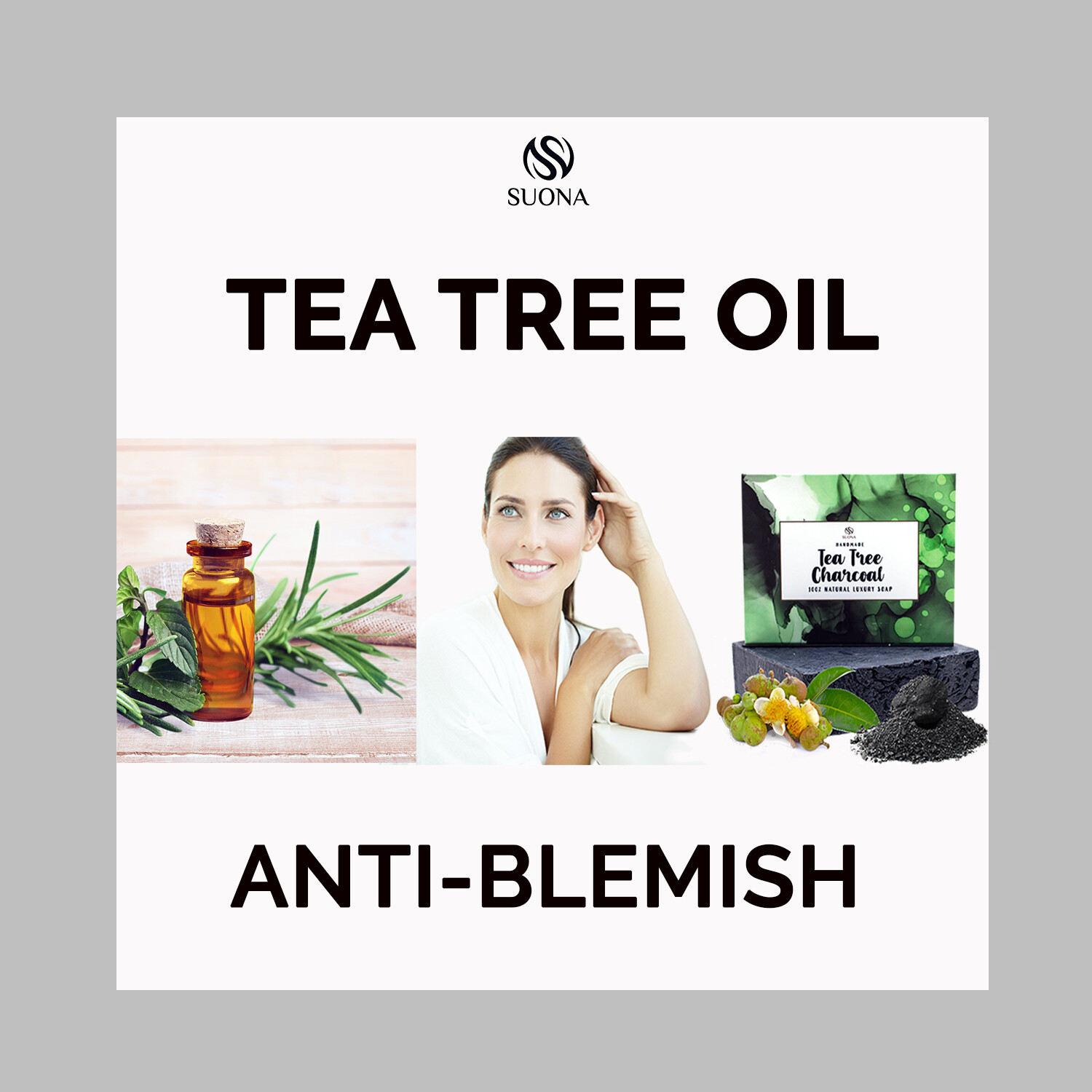Tea Tree Oil Soap Bar – Antifungal Face & Body Wash. Organic Antibacterial Soap