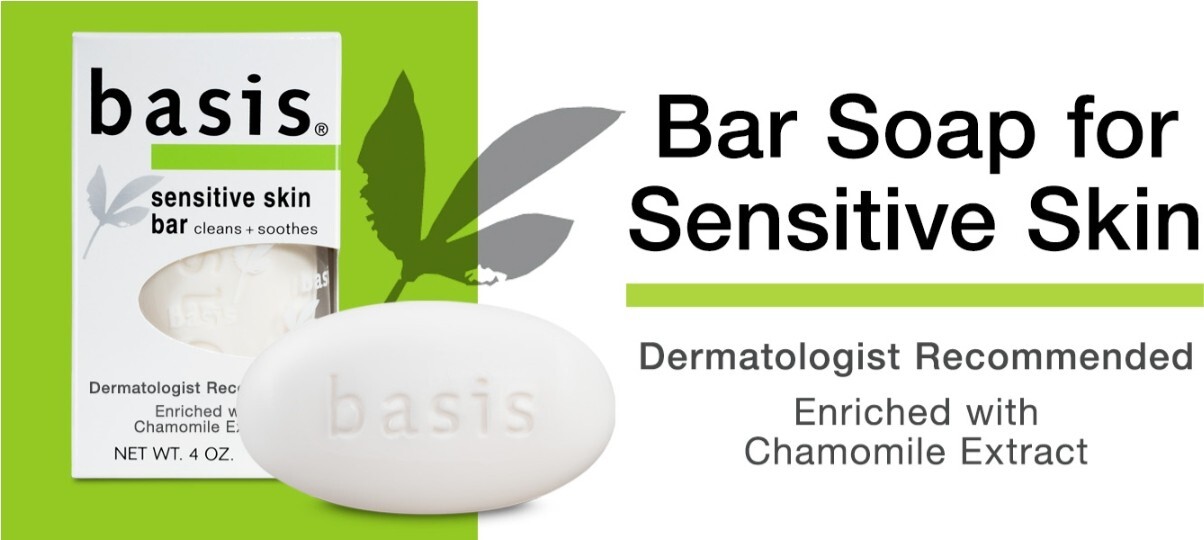 Basis Sensitive Skin Bar Soap for Body,Hands,Face Unscented Soap Bar [6 Pack]new