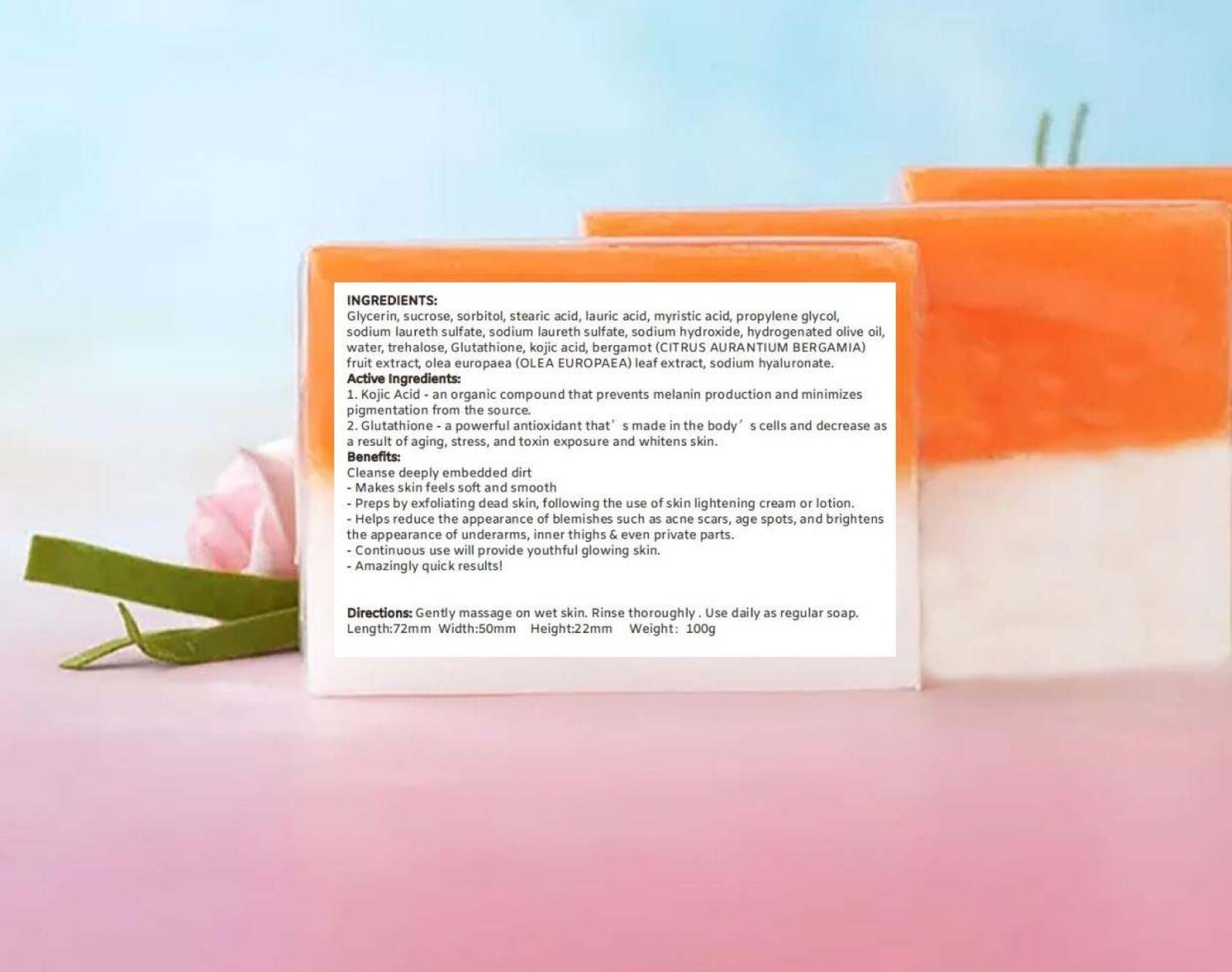 Guthathione – Kojic Soap – Travel Size 100 grams