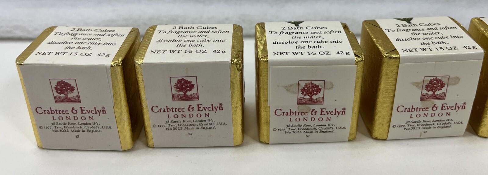 Lot Of 7 Crabtree & Evelyn + Ben Rickert Lot Of 7 Bath Cubes 1.5 Oz Each