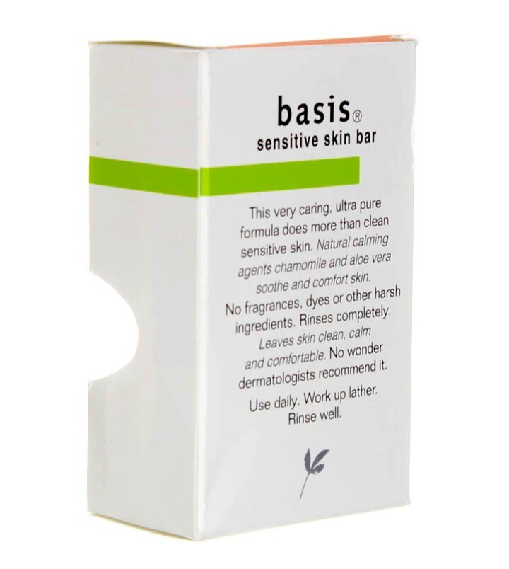 Basis (2~PACK) 4 Oz. 113 g Bars ●SENSITIVE SKIN BAR● Cleans + Soothes!