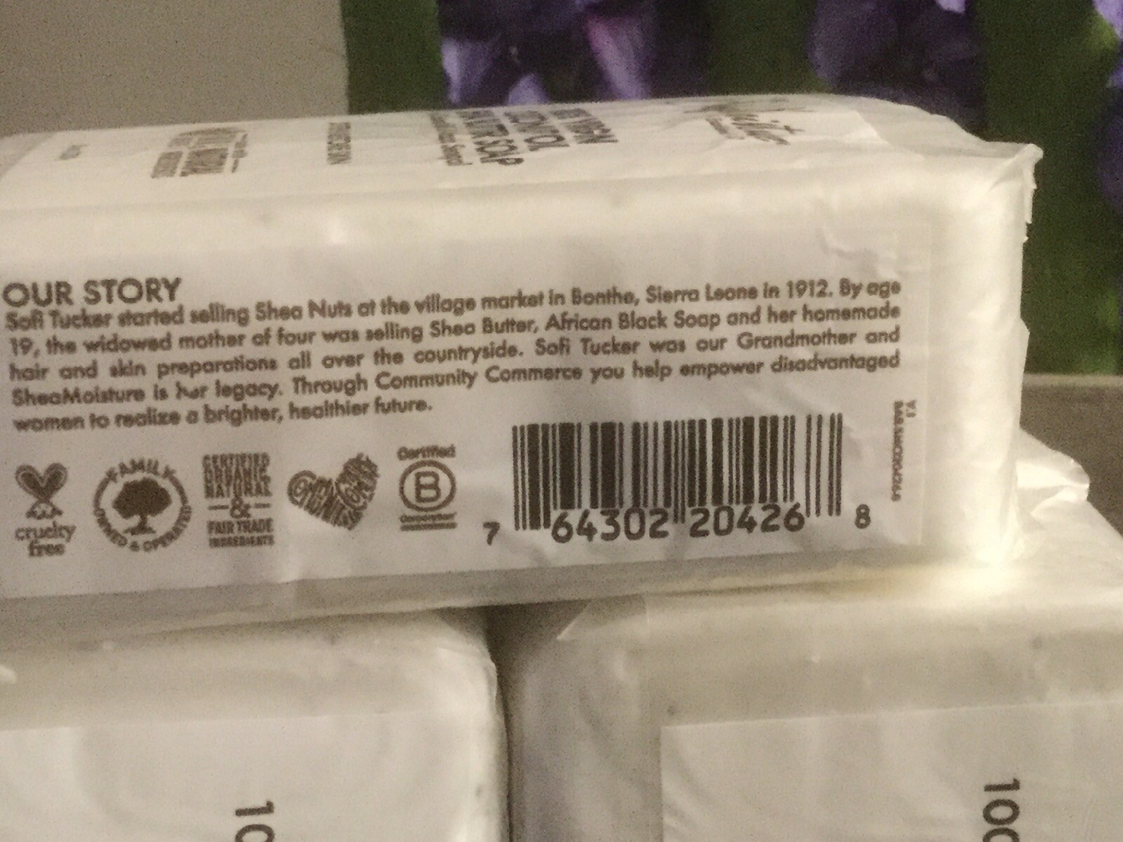 SHEA MOISTURE BAR SOAP LOT OF (9VIRGIN COCONUT MILK & OIL & ACACIA SENEGAL 8 OZ.