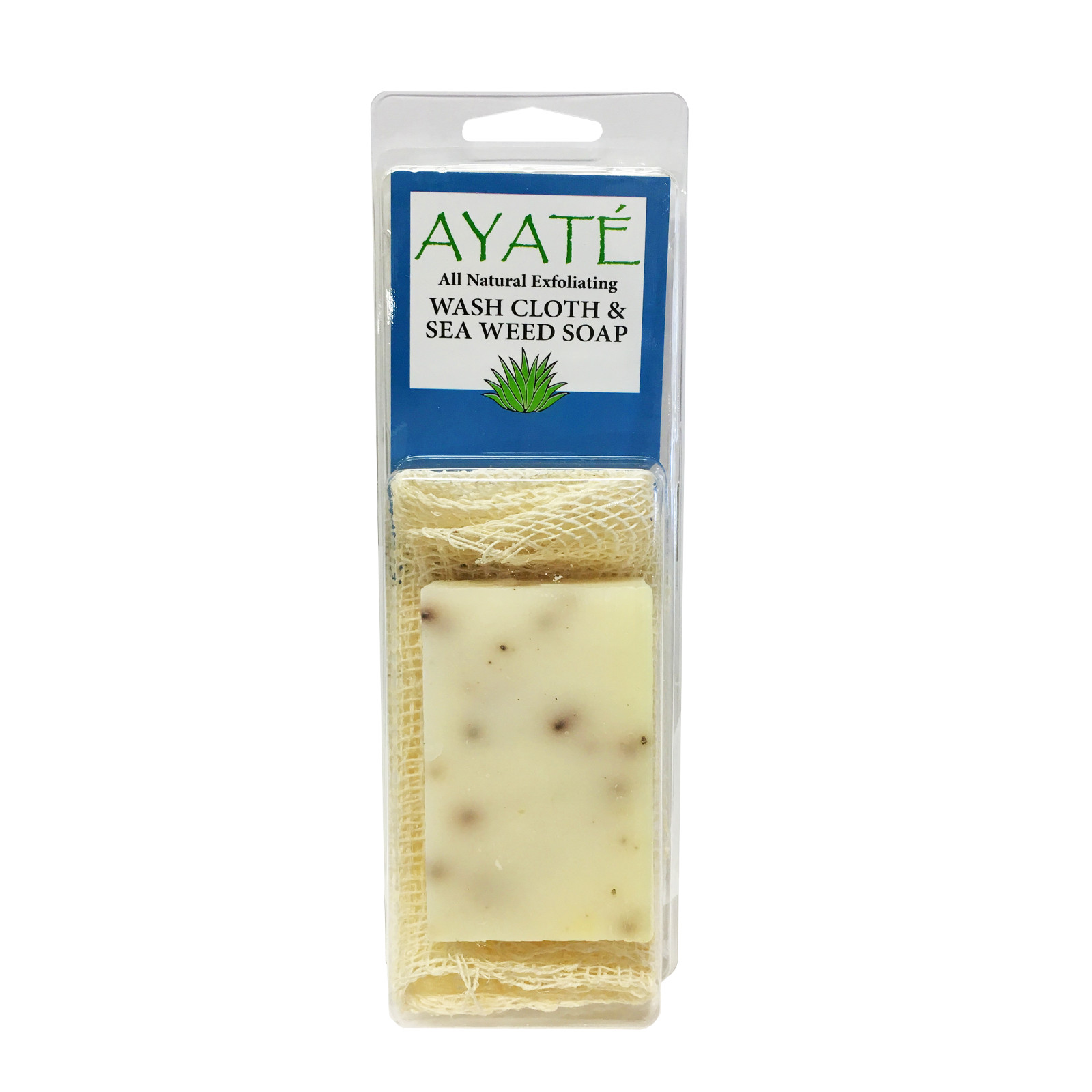 Ayate 100% Natural Wash Cloth & Exfoliating Seaweed Soap